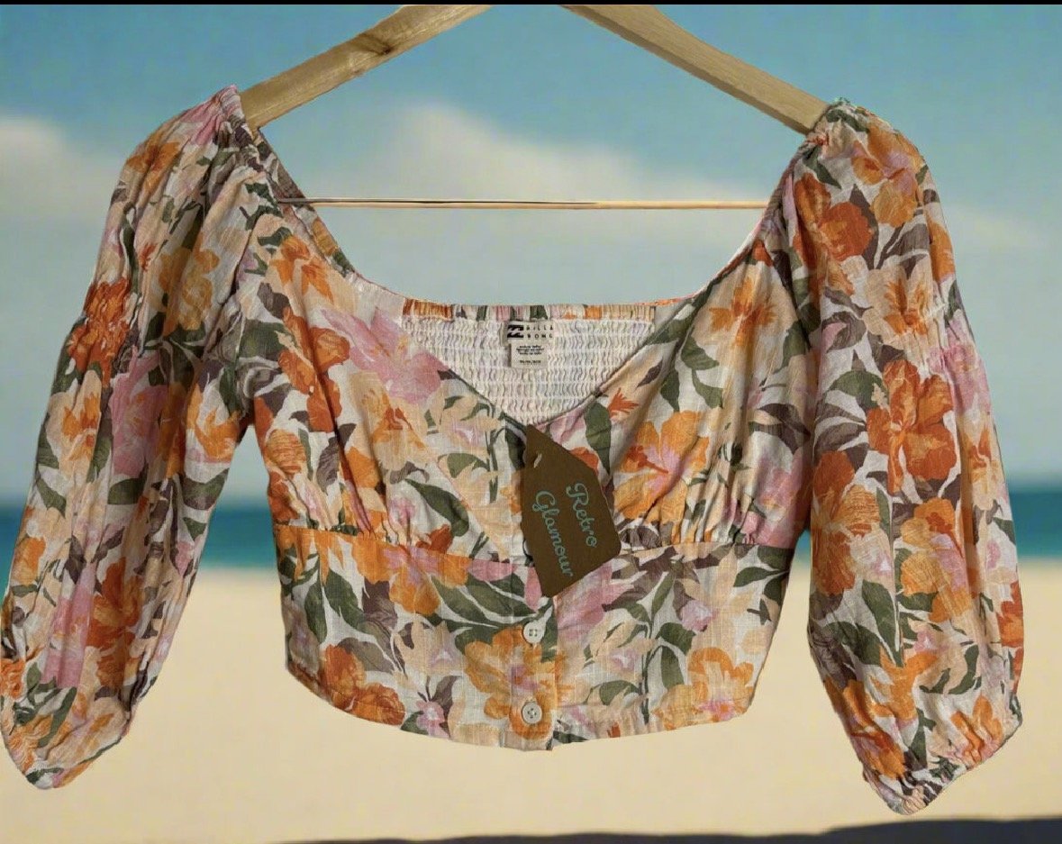 Billabong-Tropical off shoulder blouse (Size XS )