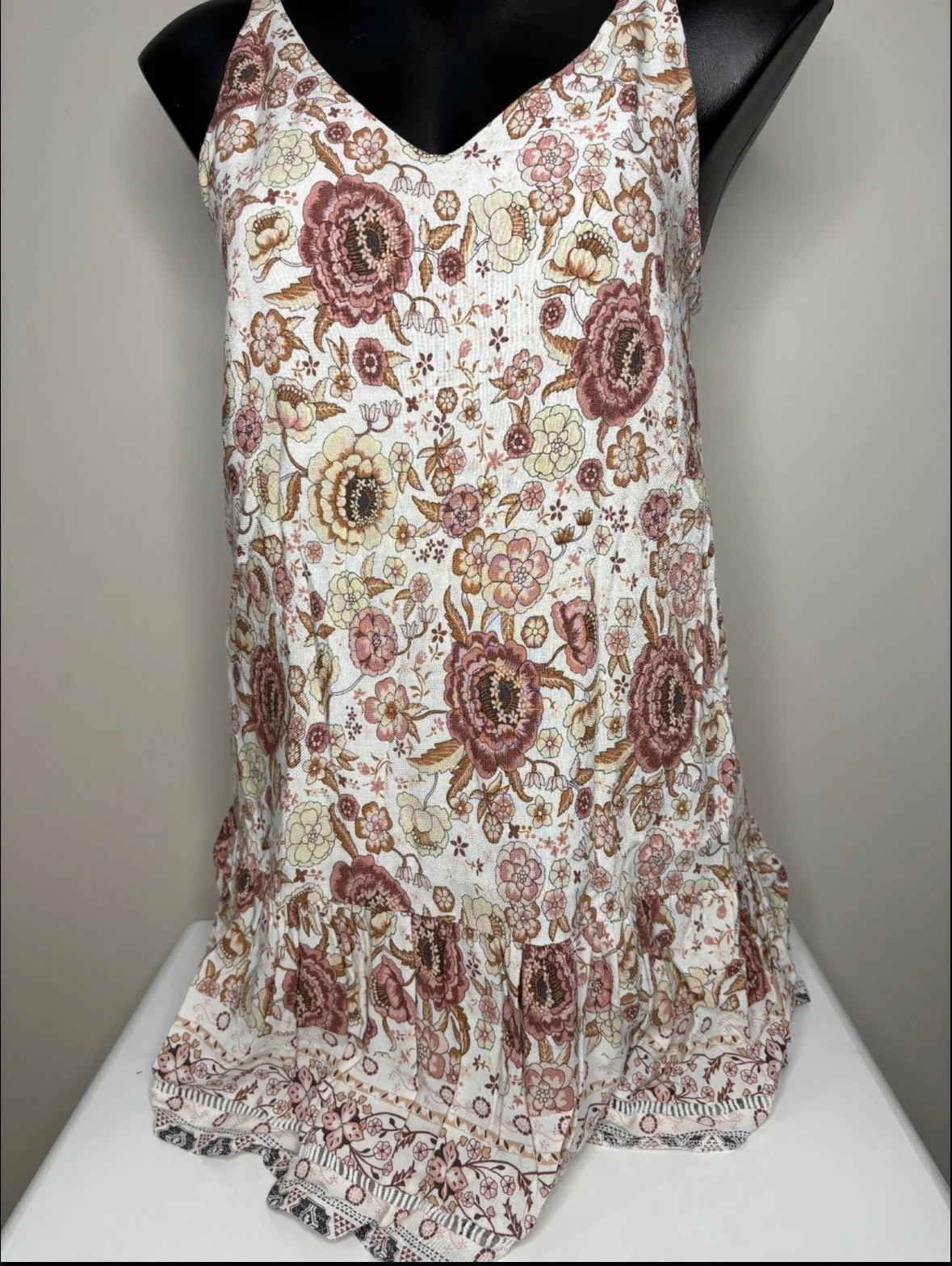 Floral Swing Dress - Comfortable Flattering (Size 14)