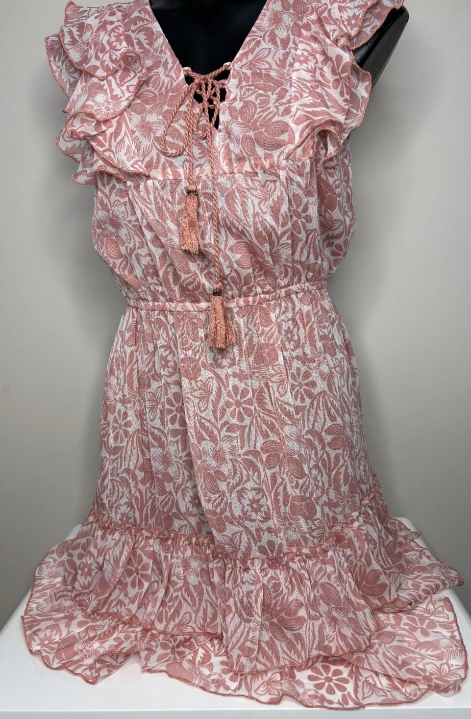 Peach Skater Dress - Soft Feminine (Size 6)