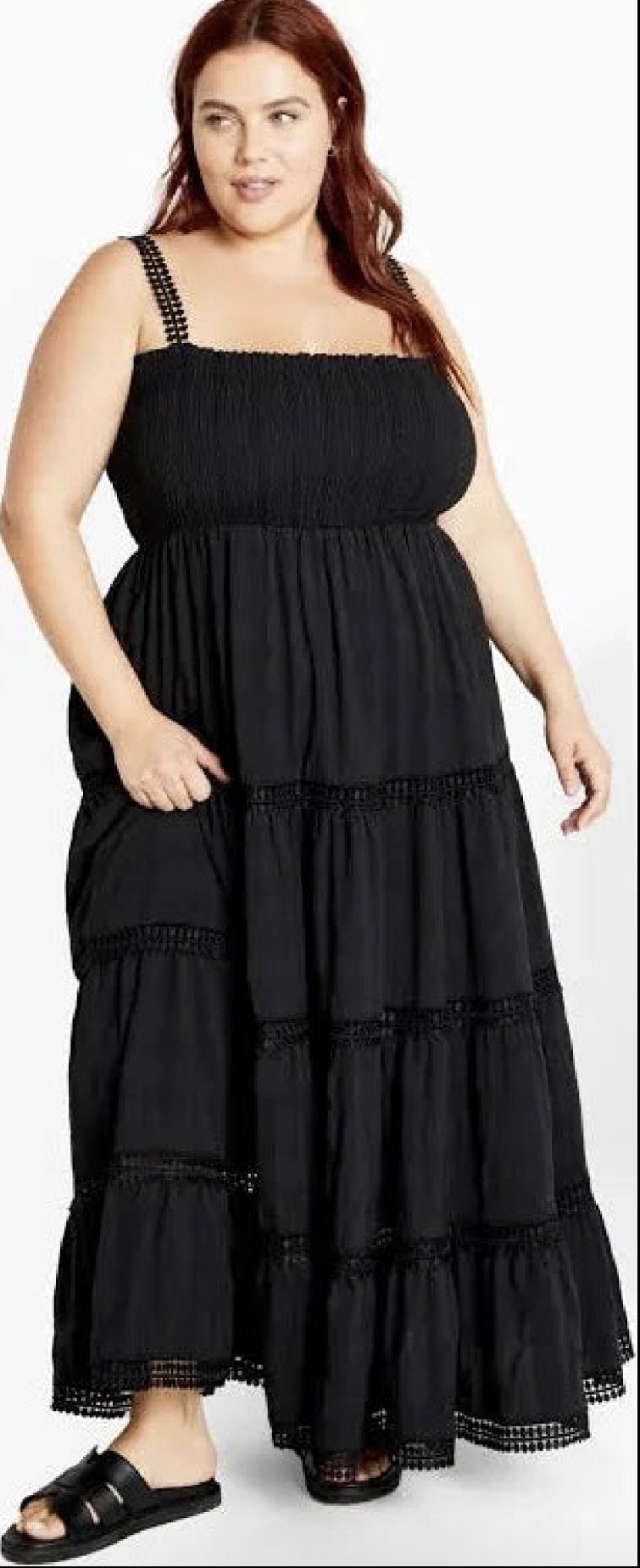 City Chic Dakota Maxi Dress - Flowing Elegant Style (Size M)