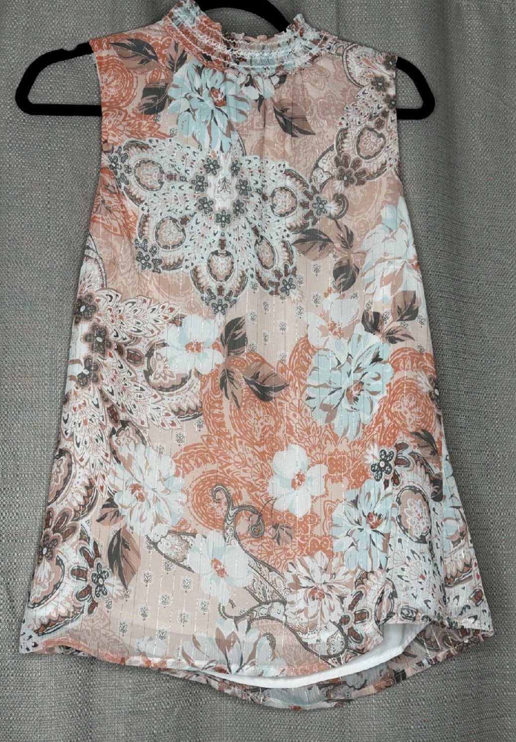 Apricot Satin Halter Neck Blouse- Casual smart (Size 8)