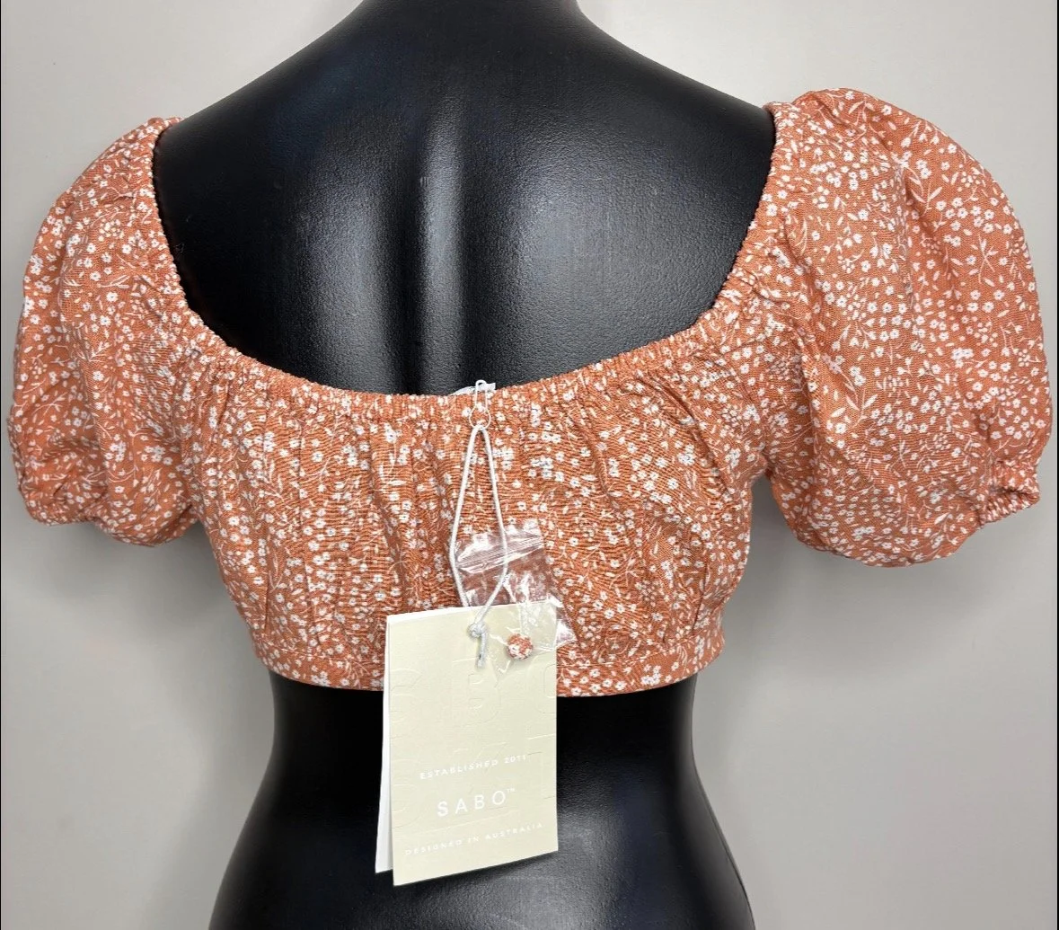 'SABO' Off-Shoulder Bolero Crop Blouse-Smart (Size XS)-Retro Glamour