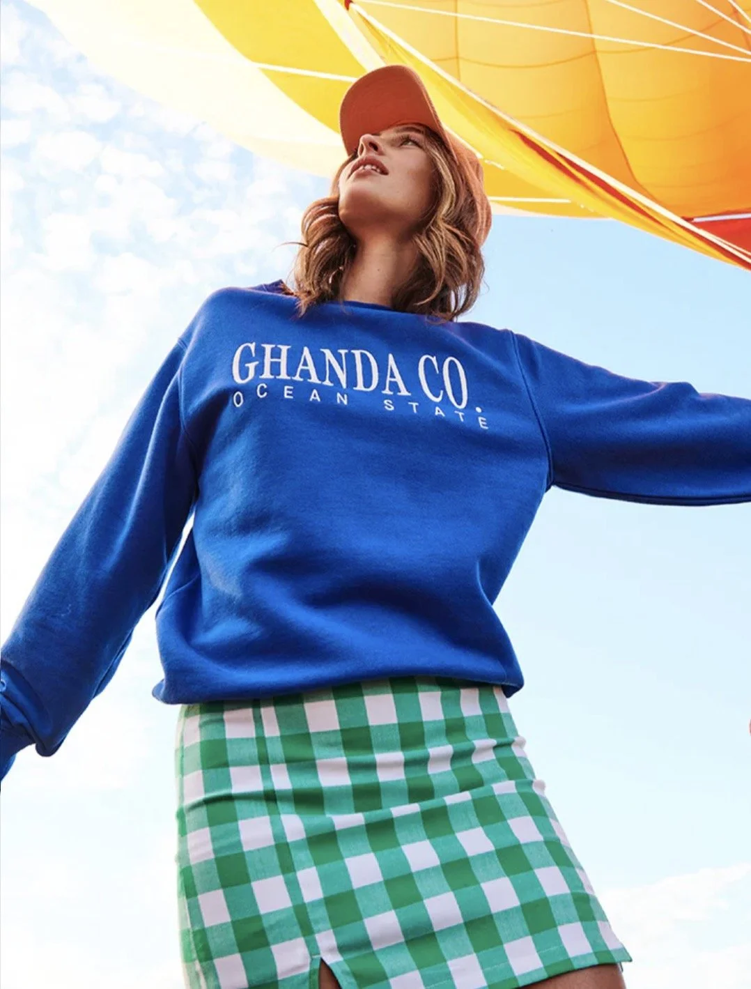 Green Checkered Mini Skirt - Preppy Style (size S)