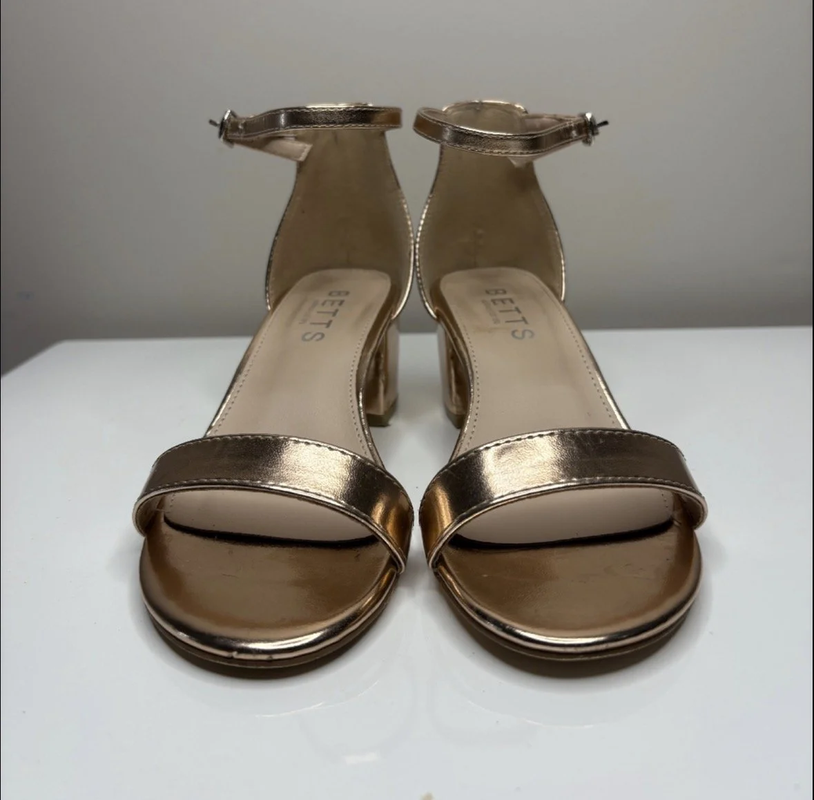 'Betts' Santa Monica Rose Gold Heels (Size 5)