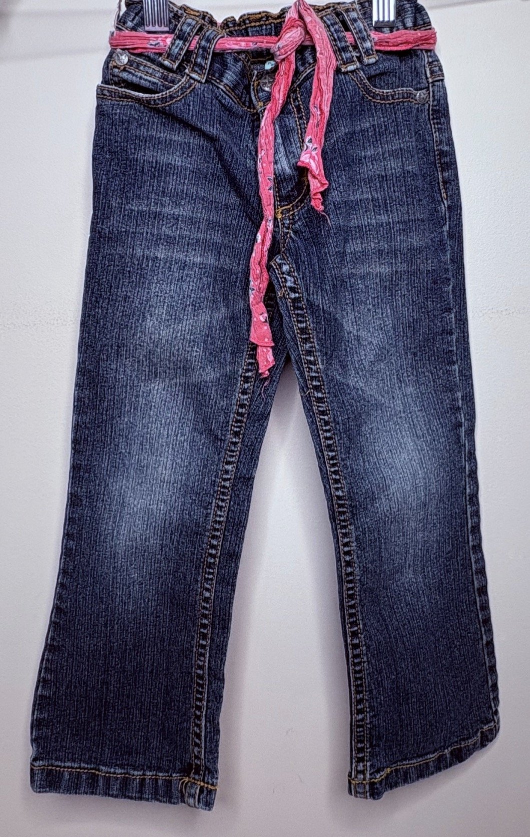 Kids Vintage Patch Pumpkin Jeans - Straight Jeans- (Size 4)