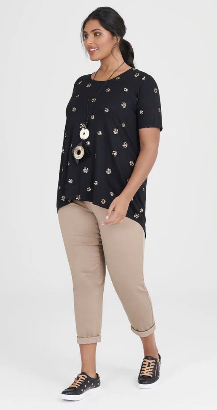 *NEW 'Virtuelle' Taking Shape Bamboo Spot Foil Blouse - Sophisticated (Size XL)