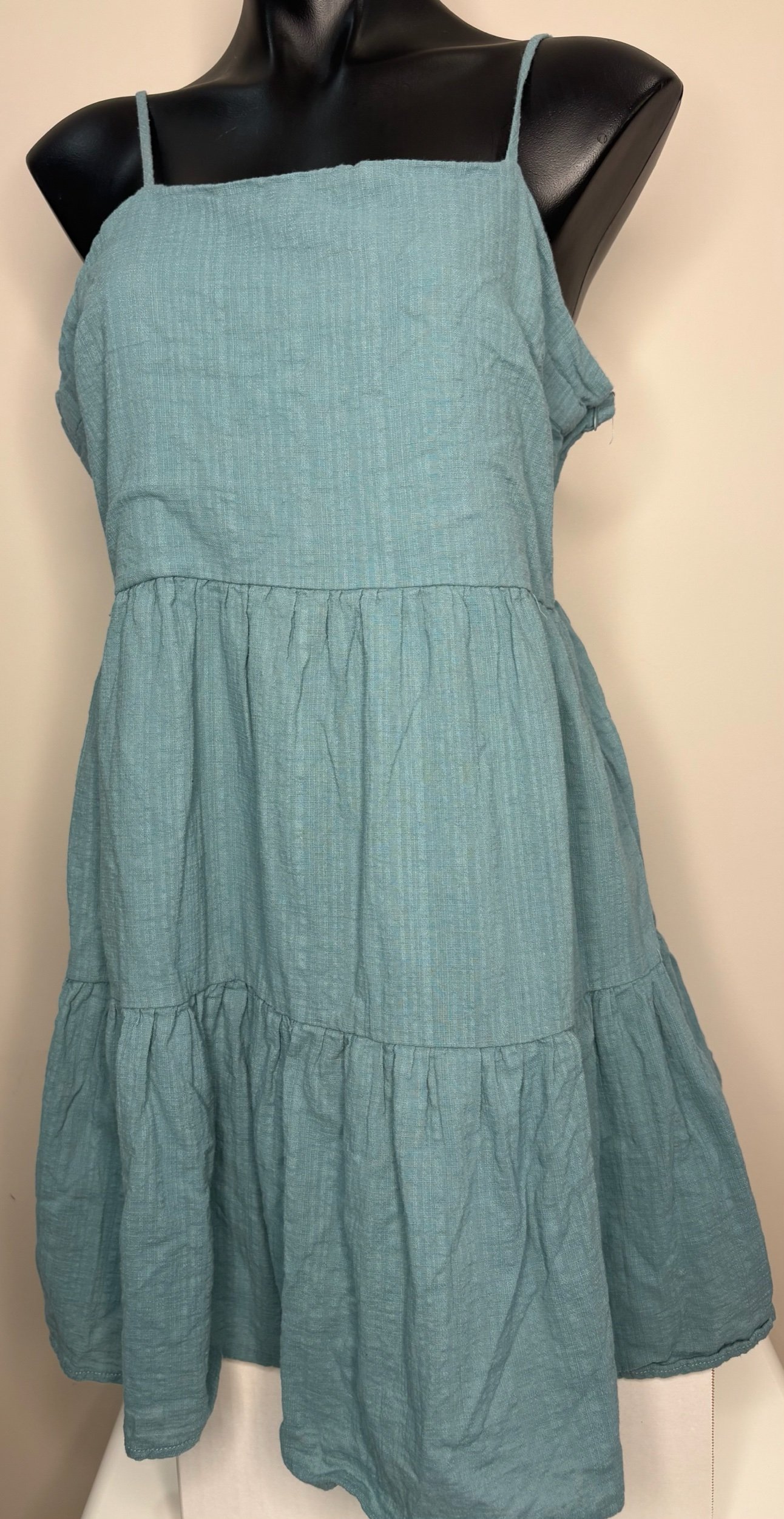 Short Mint Maxi Dress - Boho Casual (Size 16)