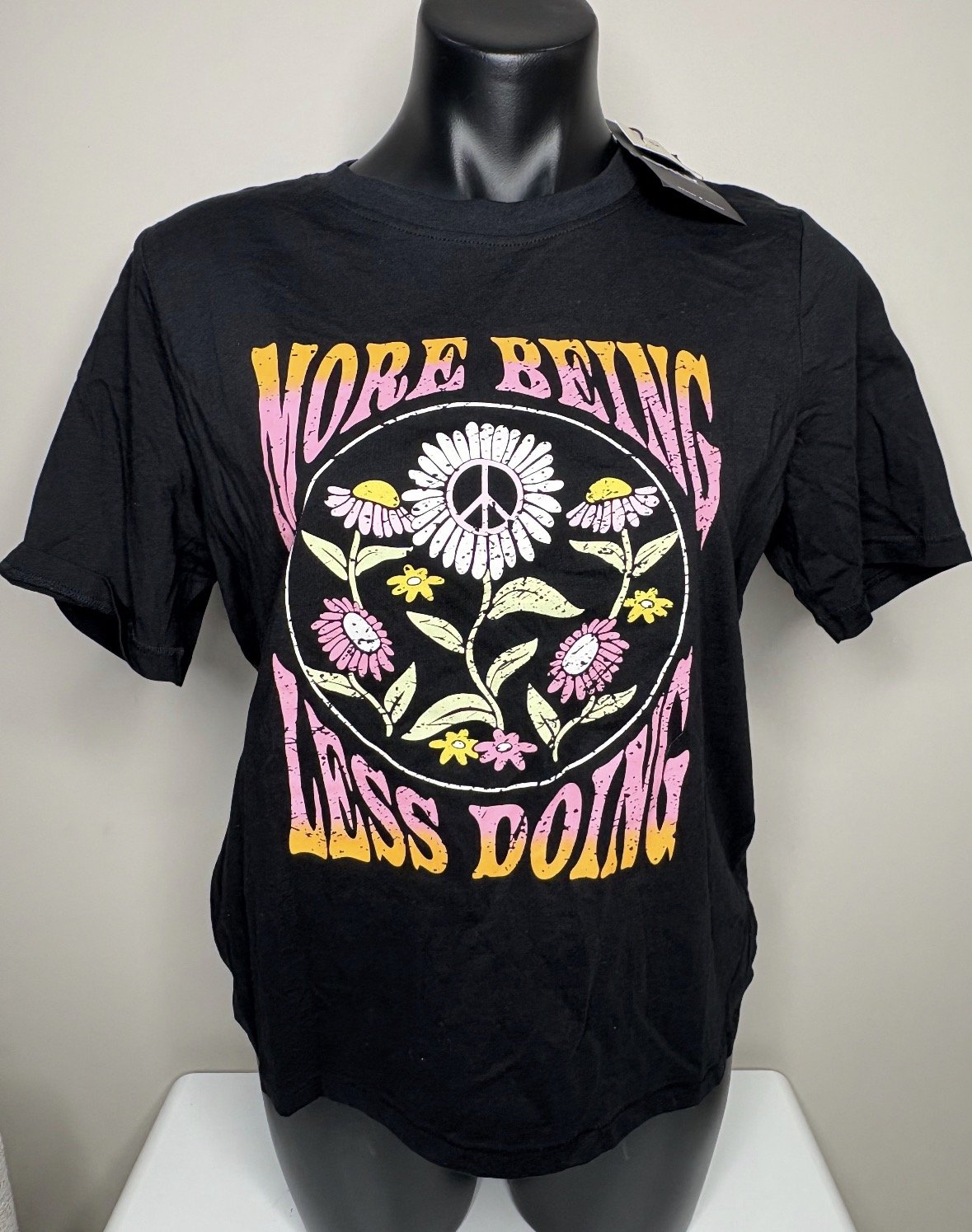 Hippie Printed T-Shirt - Boho Casual Style (Size L)