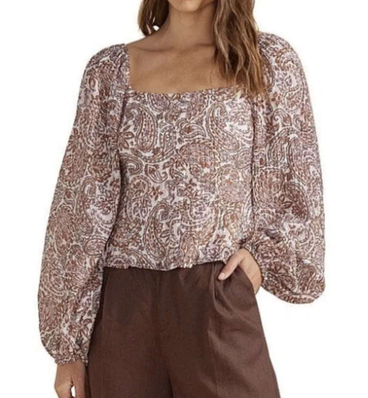 NEW 'Mink Pink' Paisley Blouse (Size S)