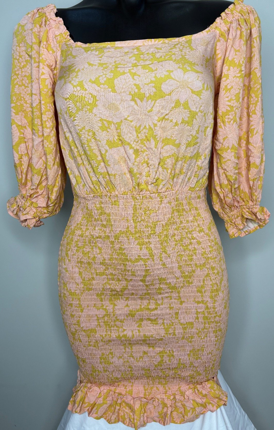 NEW 'Billabong' Coral Gathered Summer Sun Dress (Size XS)