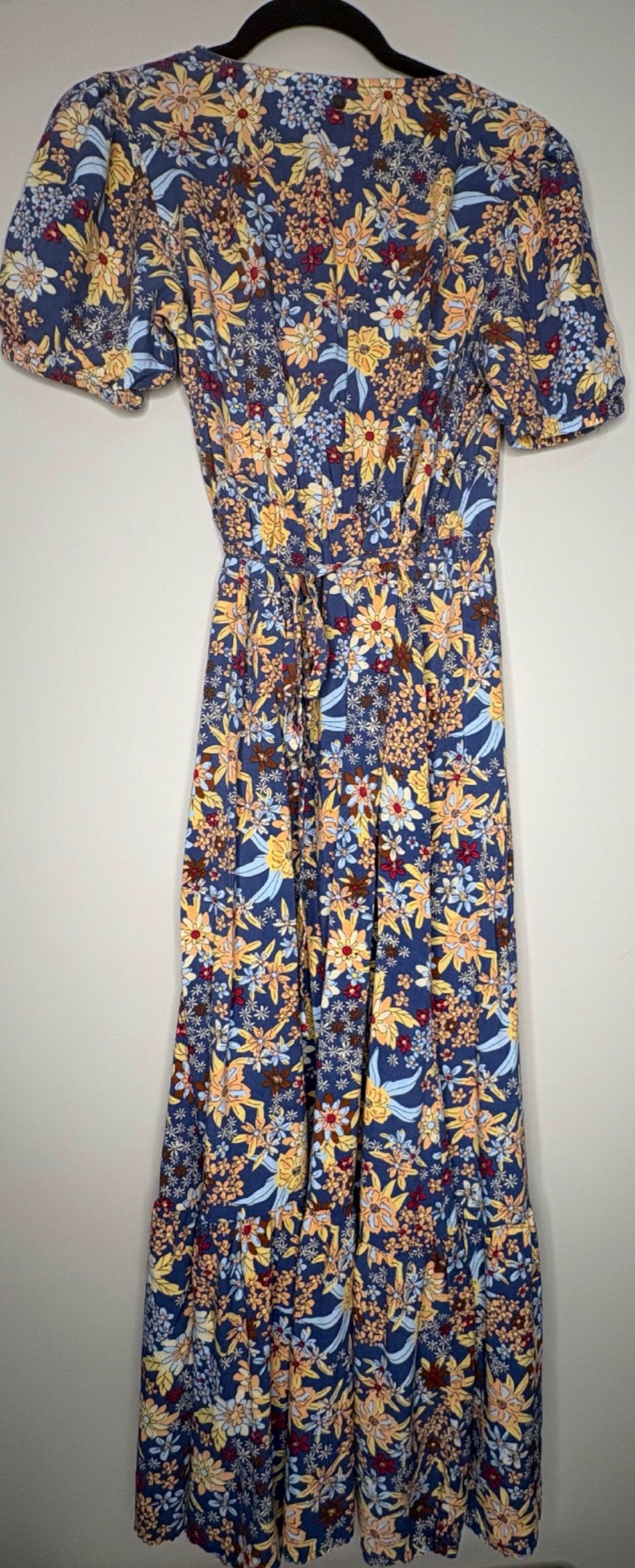 'Roxy' Wrap Around  Deep Floral - Boho Long Dress (Size 10)