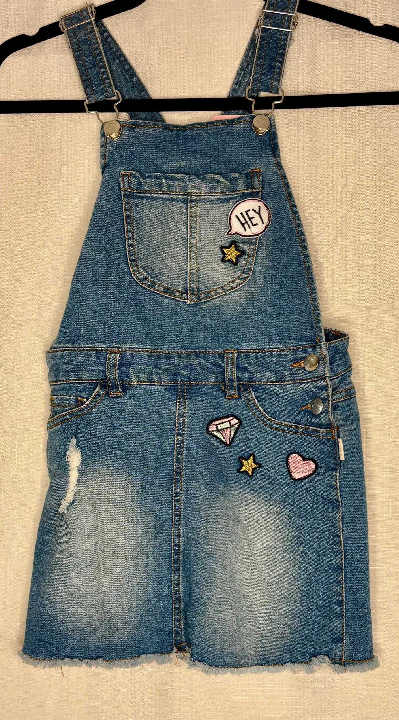 Denim Upcycled Pinafore - Casual (Size 7)
