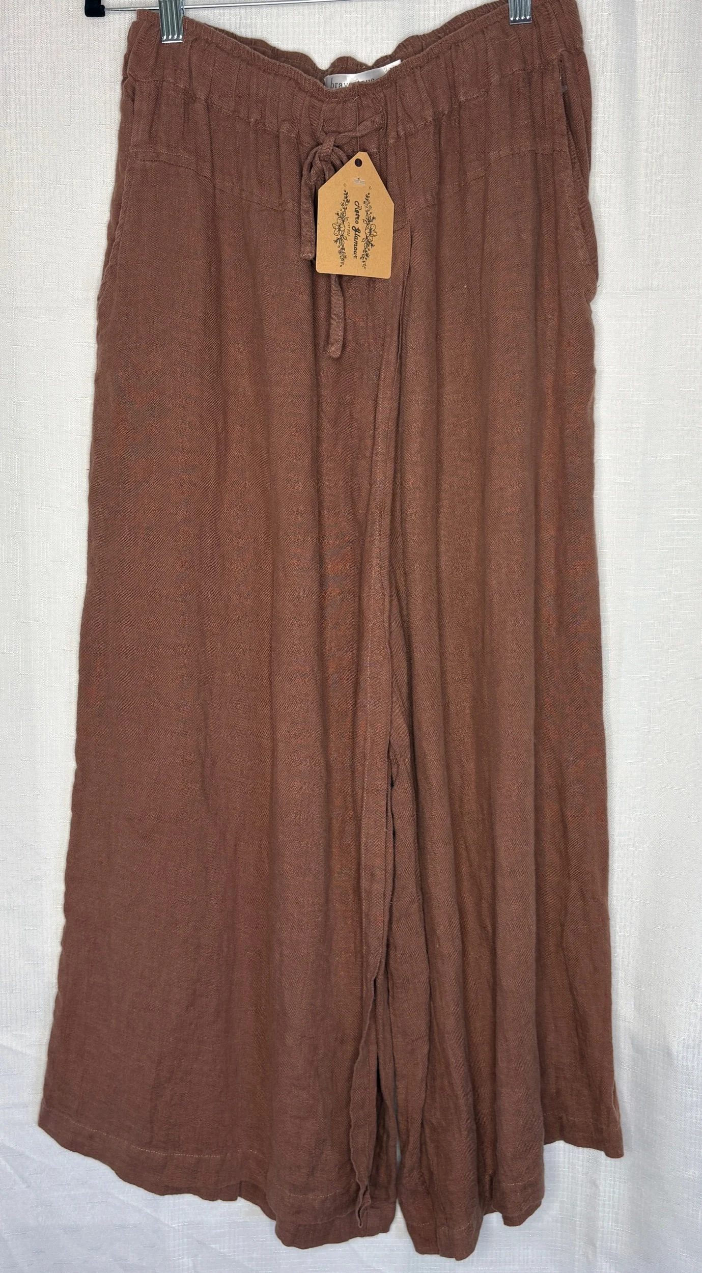 Brave & True Wide Leg Linen Pants - Smart Casual (Size M)