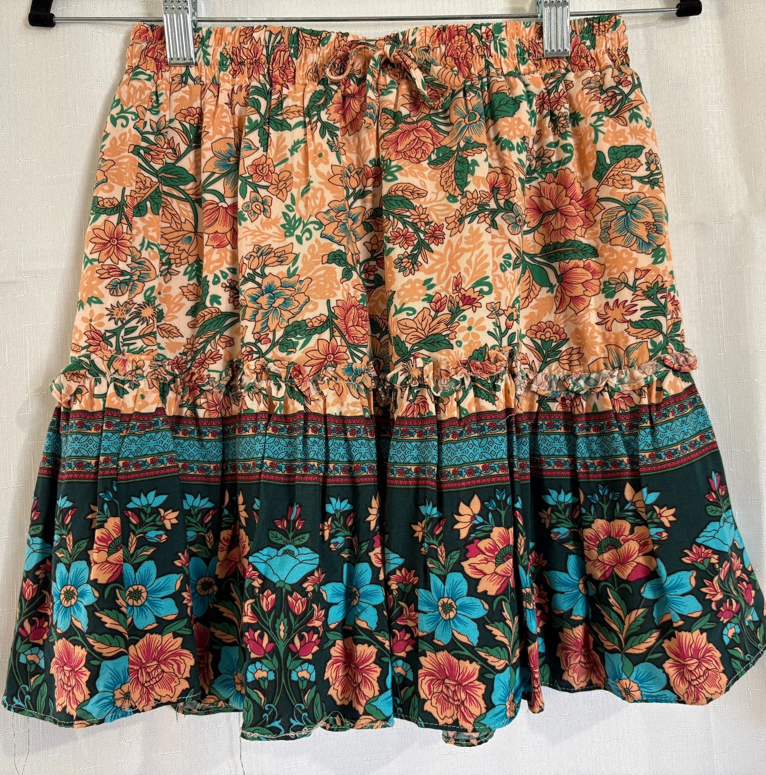 Boho Skater MIni Skirt - Smart Casual (Size 6)