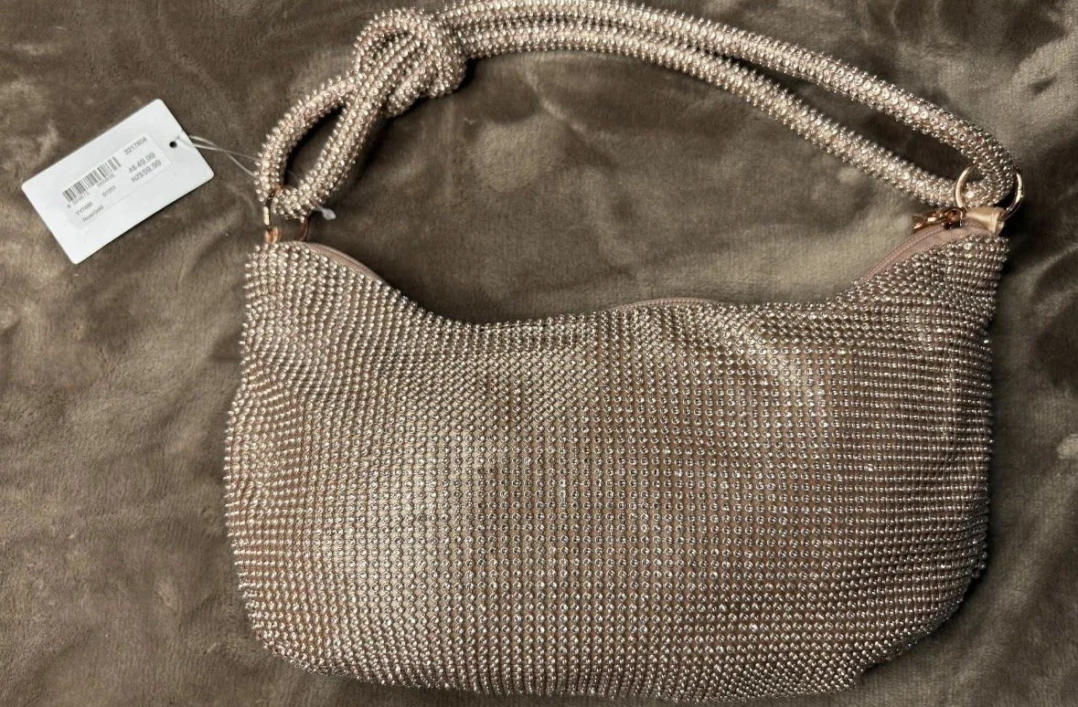 *NEW Rose Gold Glo Mesh Handbag