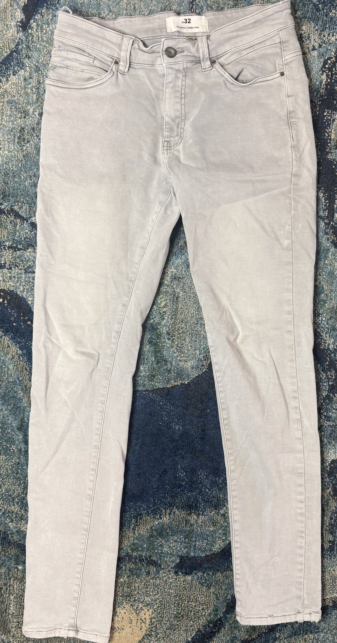 Men's Industrie Light Grey Wash Drifter Pant - Smart Casual (Size 32)