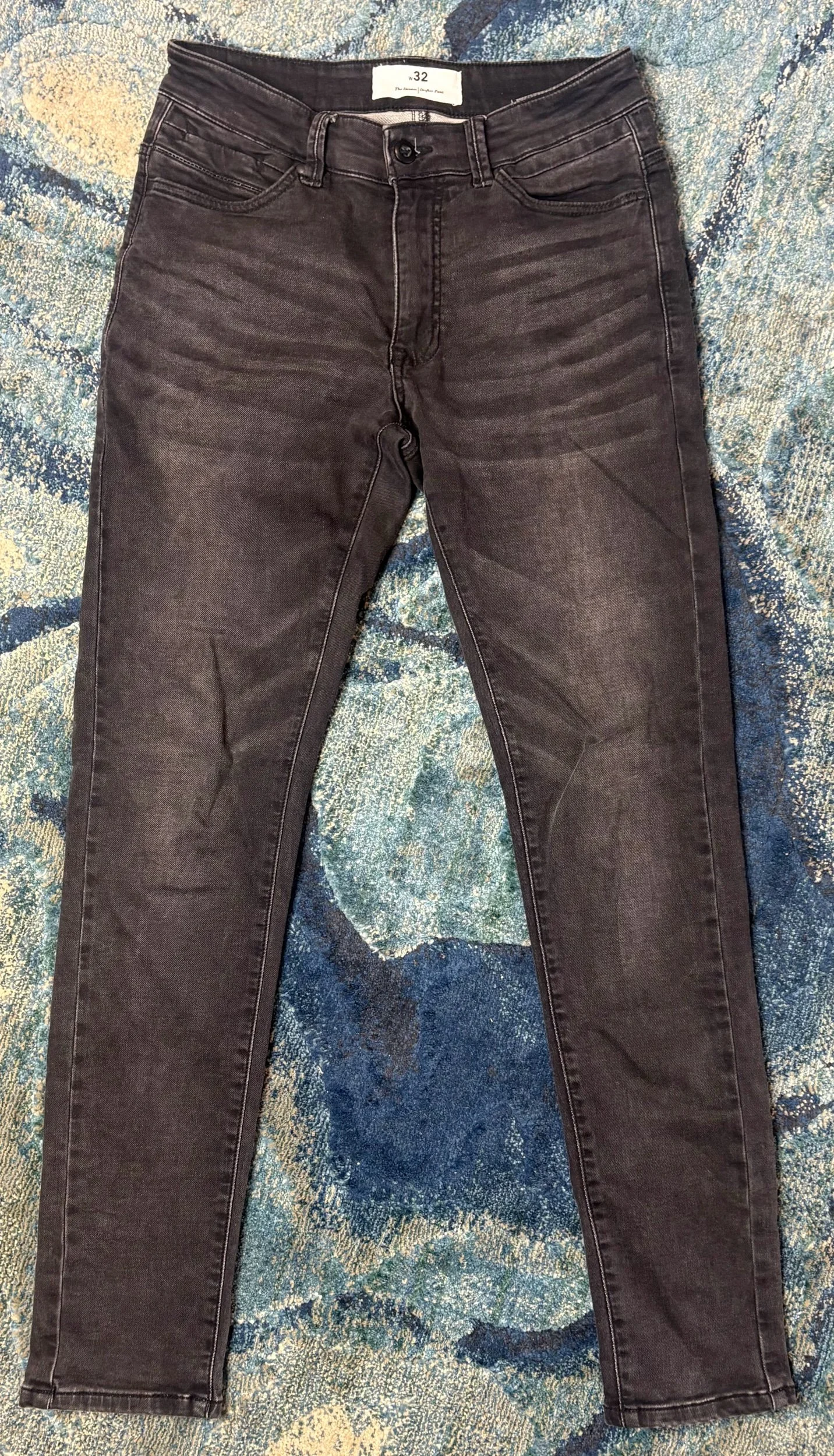 Men's Industrie Black Denim Drifter Pant - Smart Casual (Size 32)