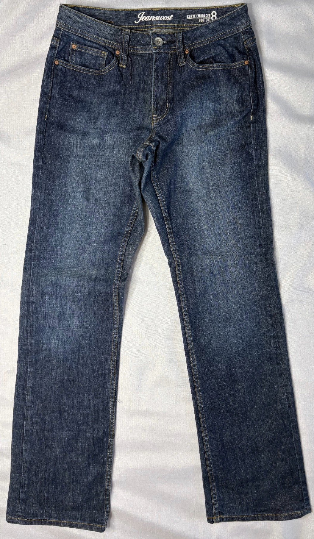 Vintage Bootcut Denim Jeans - Curve Embracer (Size 8)