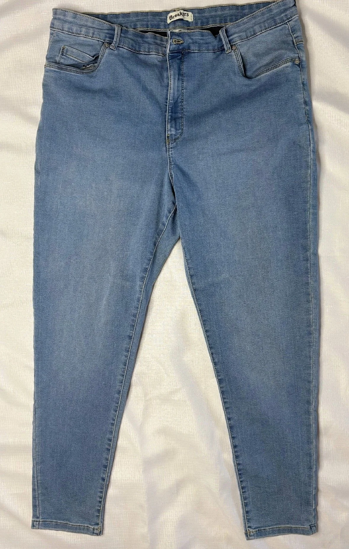 Plus Size Light Denim Stretch Jeans - Comfortable Vintage (Size 20)