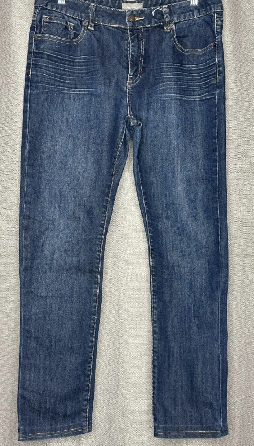 'Sussan' Straight Leg Soft Dark Denim Jeans- Smart Casual (Size 14)