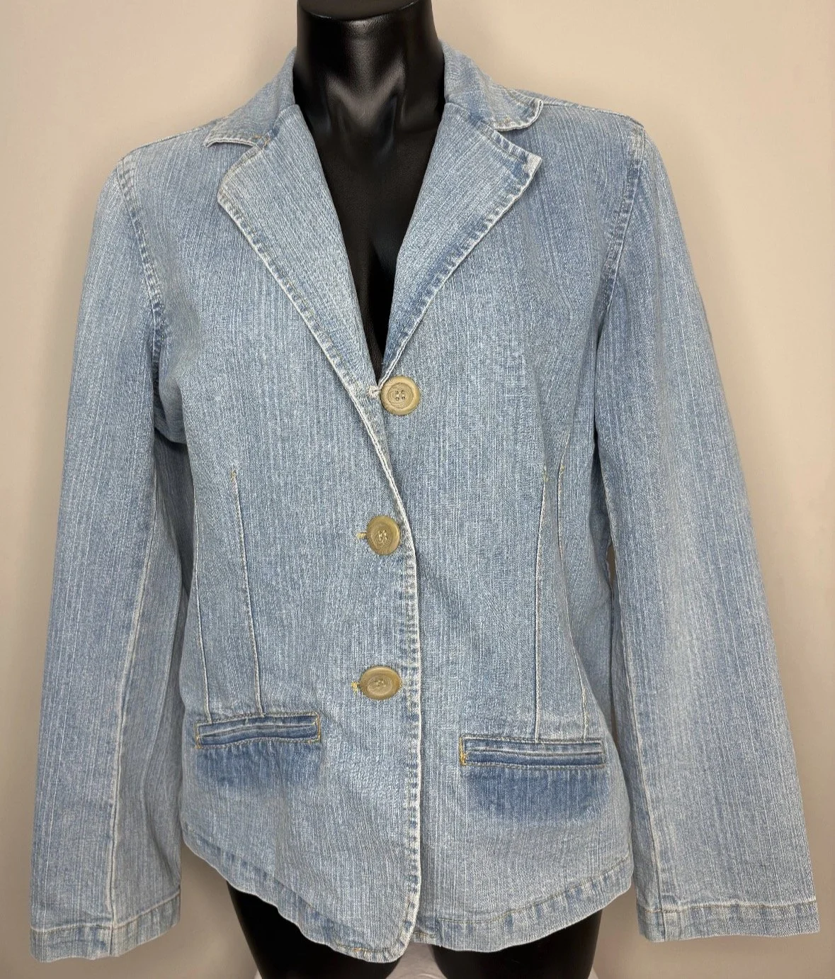 Vintage 'Blue Ridge' Denim Jacket - Structured Casual (Size 14)
