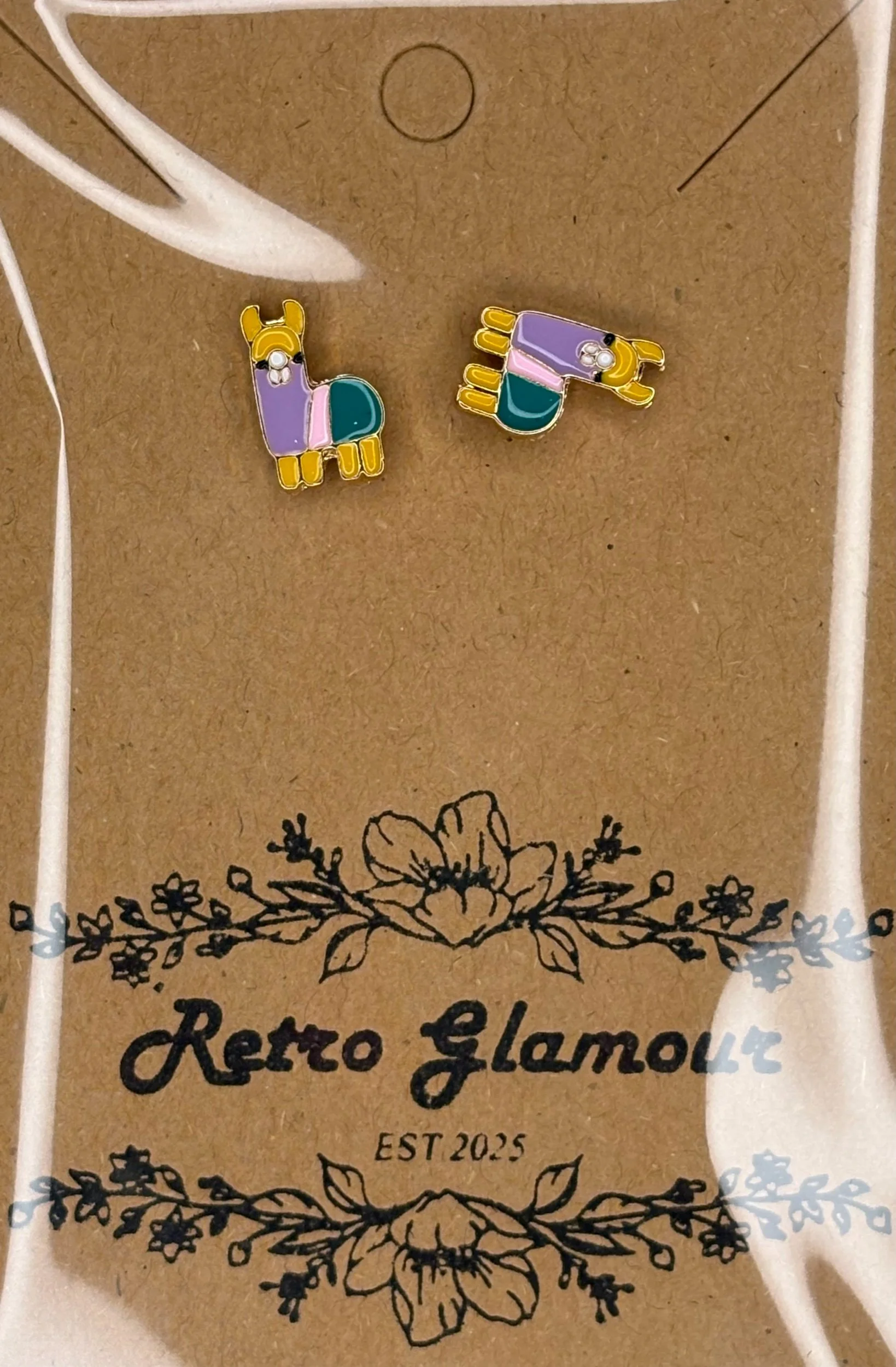 Colourful Alpaka Stud Earrings