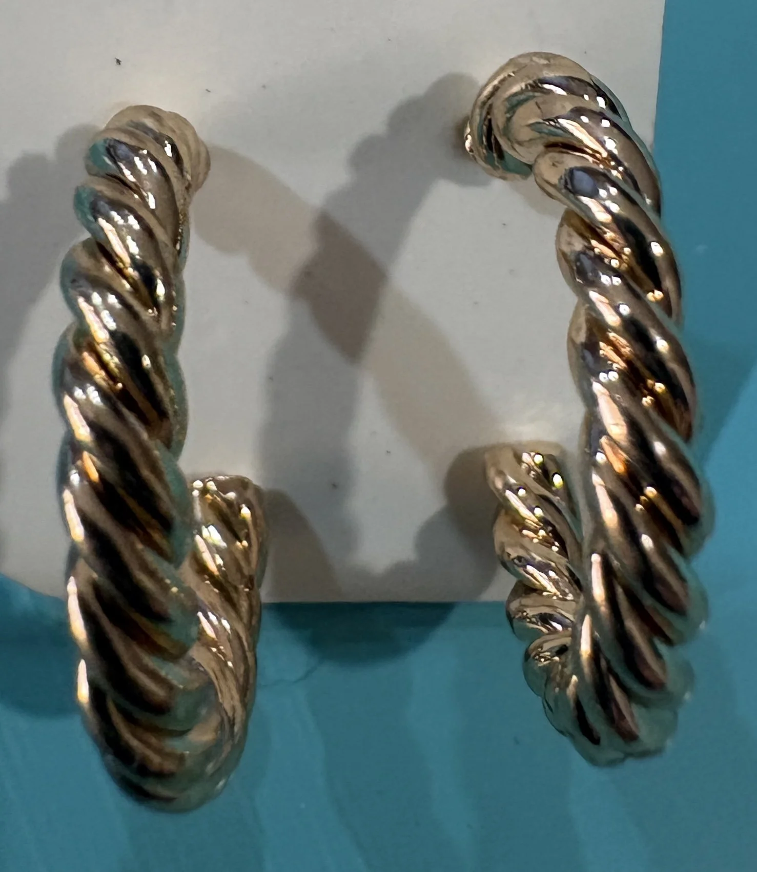 Small Gold Twist Hoops