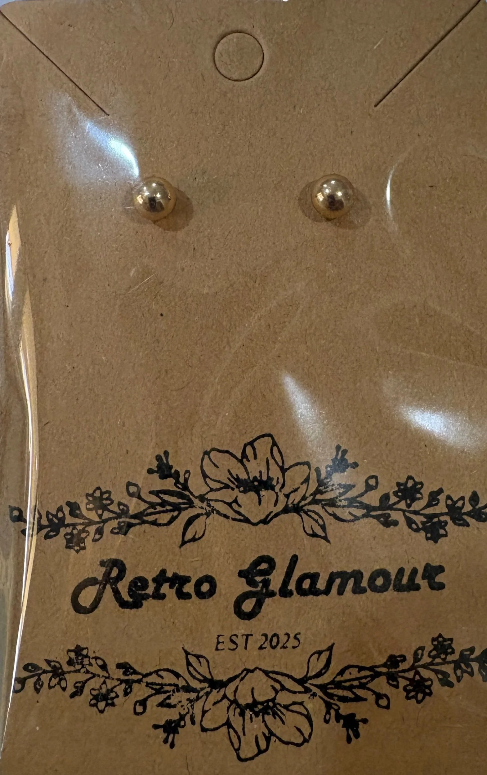 Gold Ball Stud Earrings