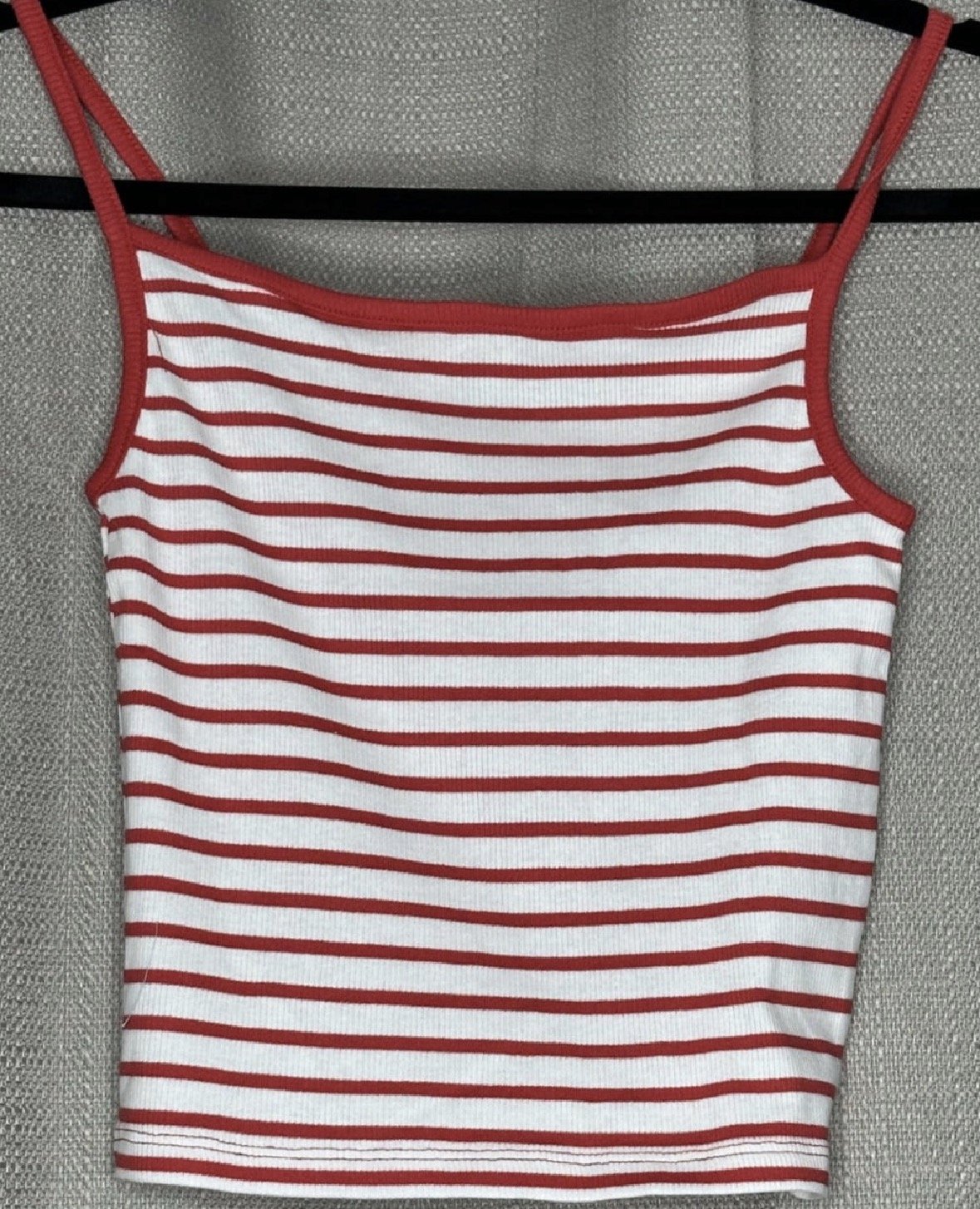 White & Red Stripe Tank Top - Casual (Size XL)