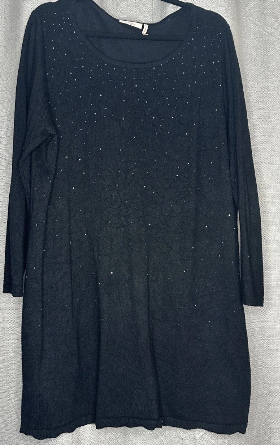 'Millers' Black Long Line Sequin Knit Jumper - Smart Casual (Size 18)