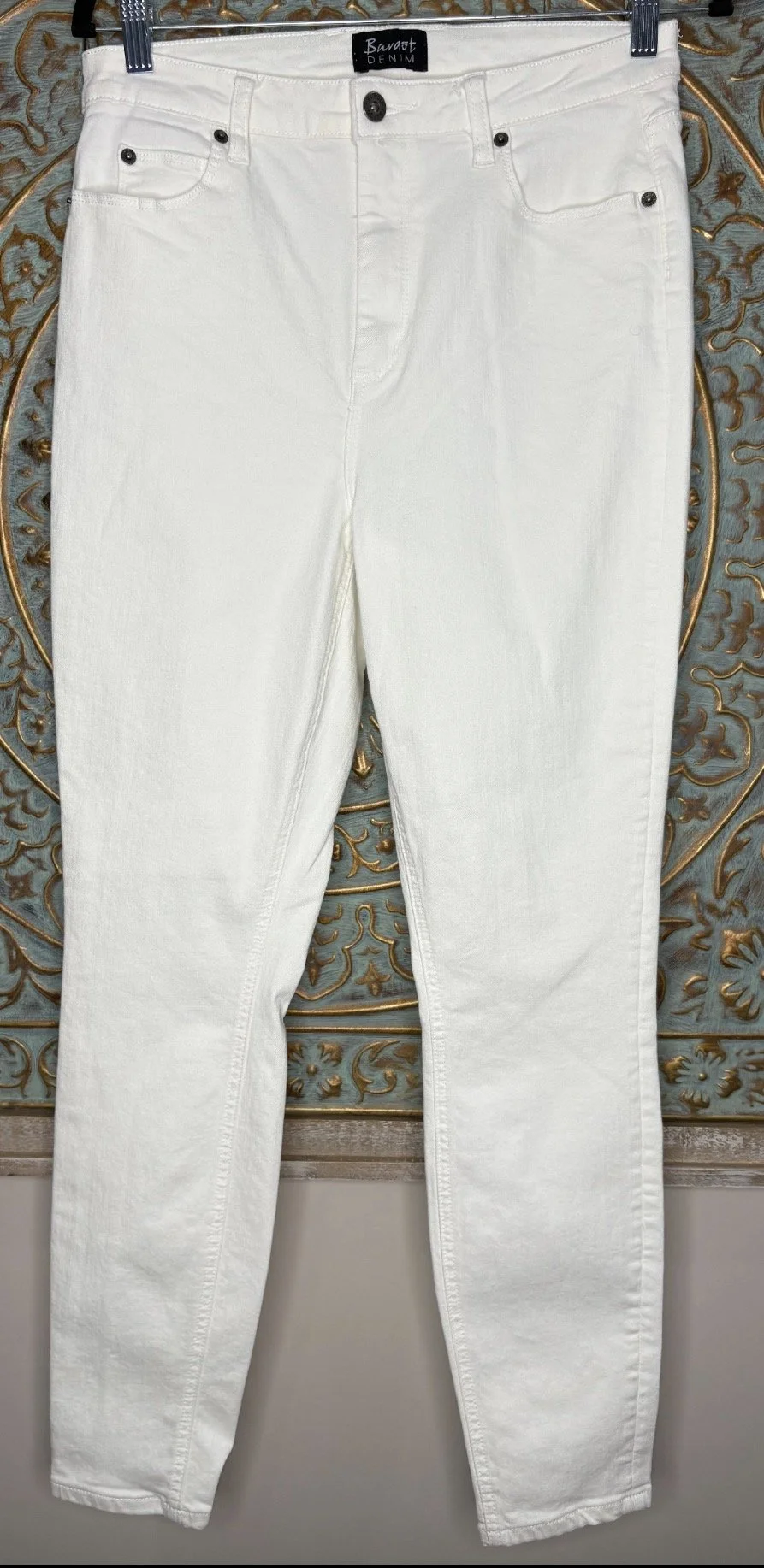 Bardot White Denim Jeans - Classic Vintage Style (Size 10)