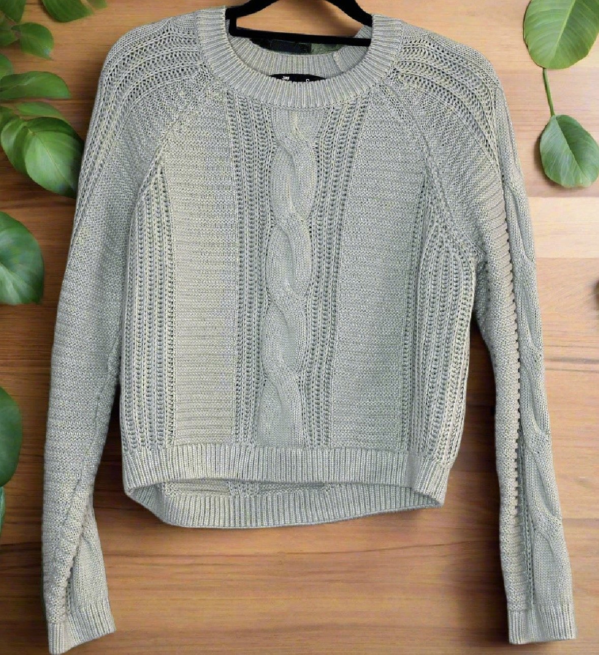 'Jay Jays' Green Cable Knit Jumper (Size Small)