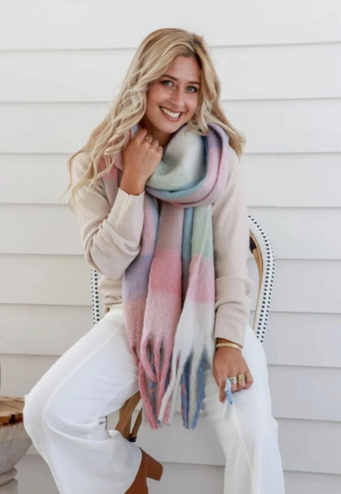 Soft Touch Long Pastel Scarf