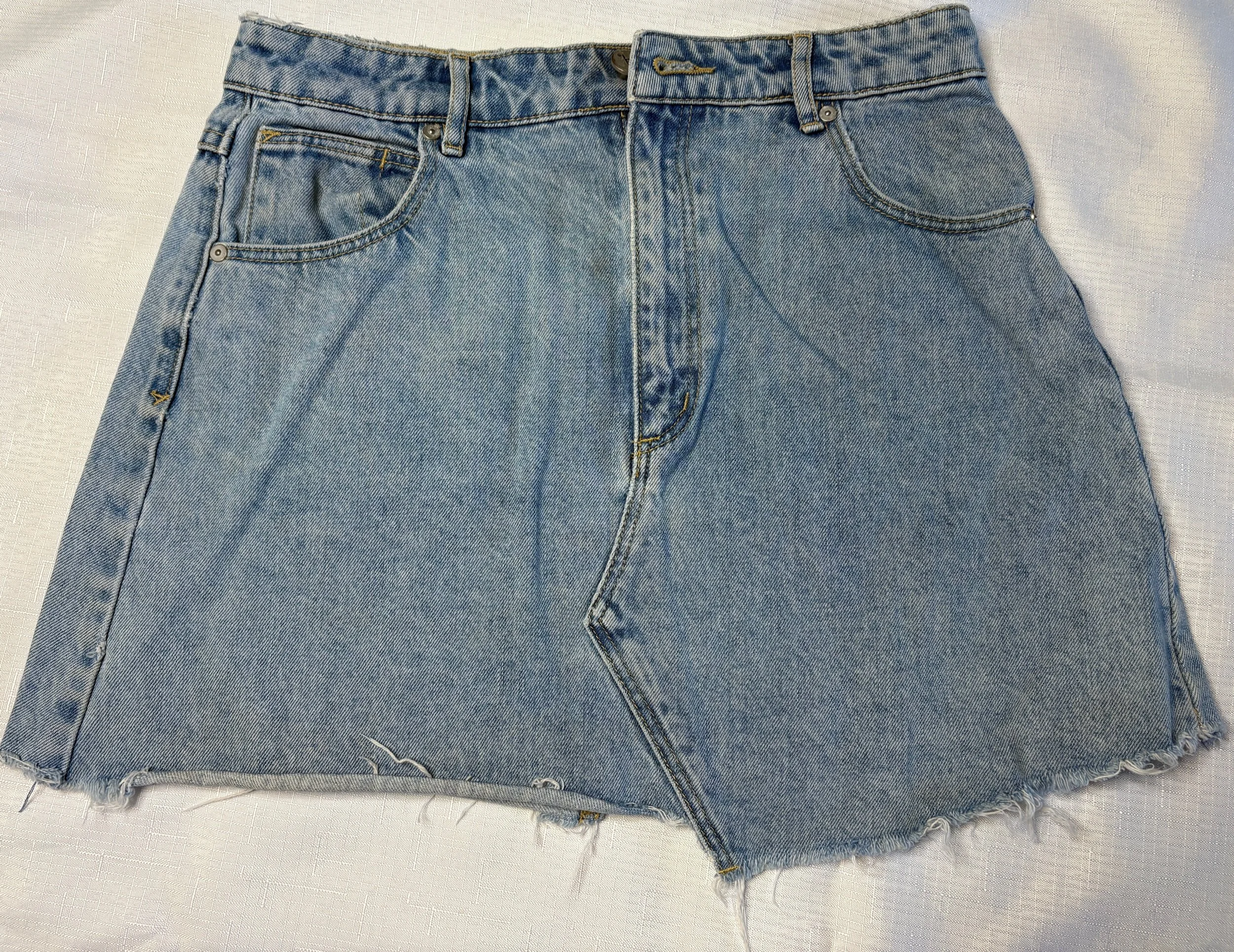 Abrand Light Denim A Line Skirt (Size 10)