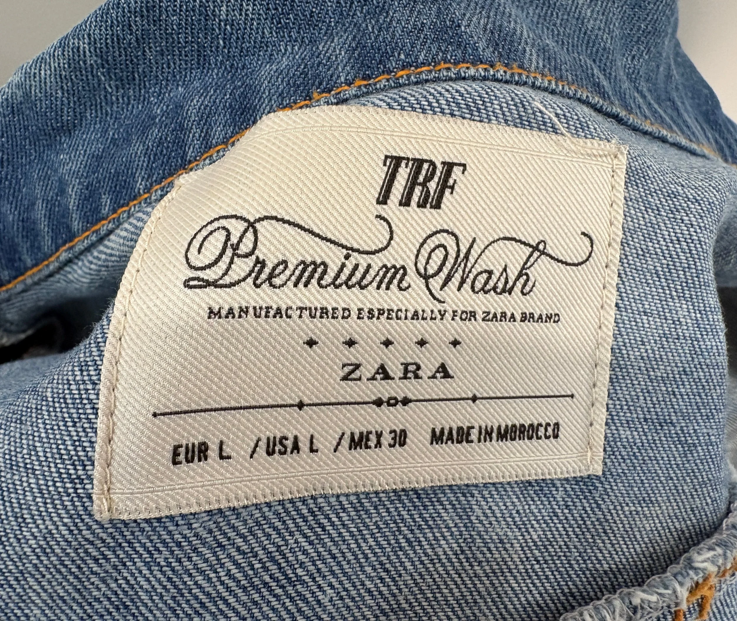 ZARA Premium Wash Dark Denim Jacket (Size L/8)-Retro Glamour