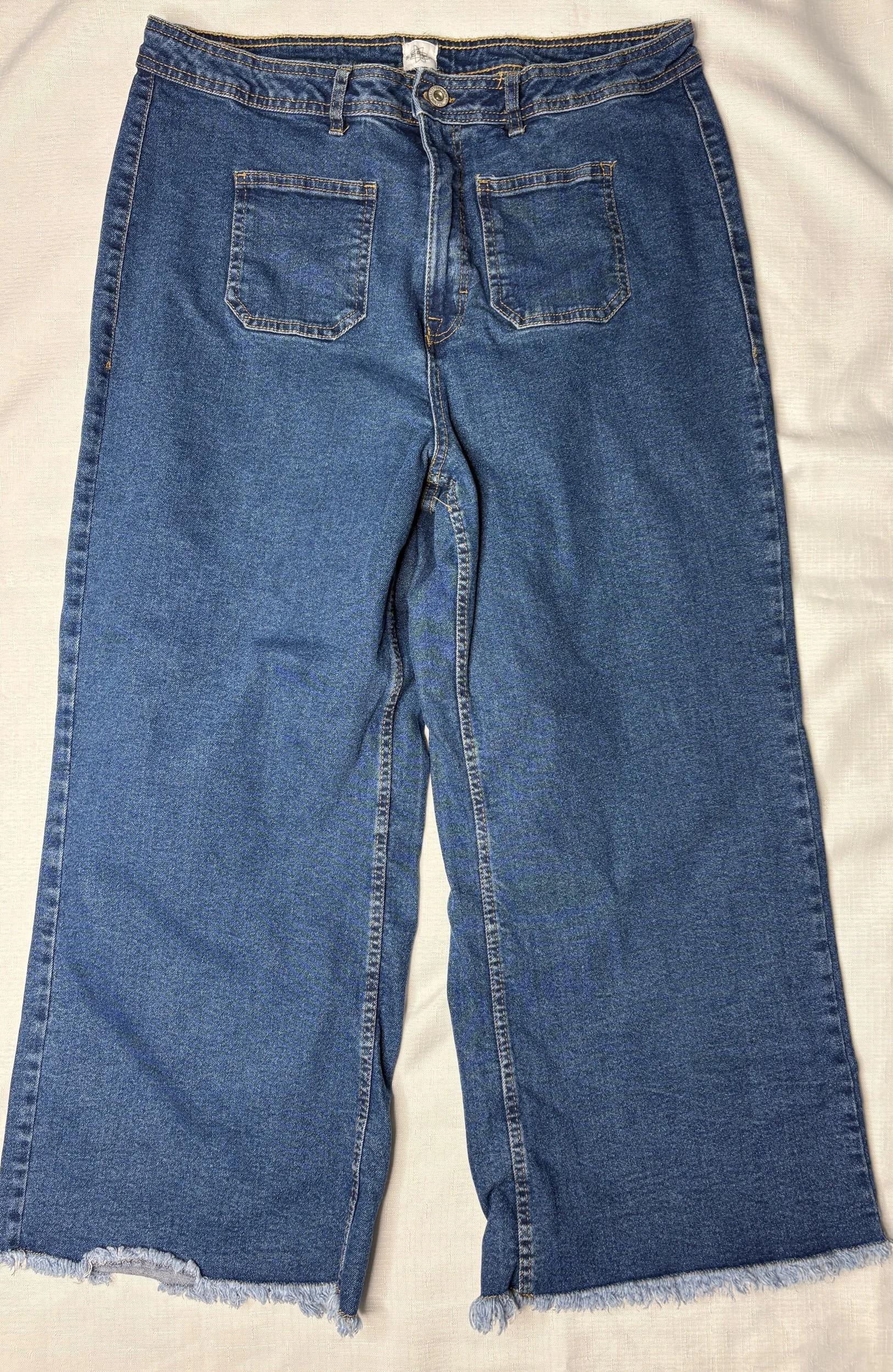 Serra Wide Leg Denim Jeans (Size 14-16)-Retro Glamour