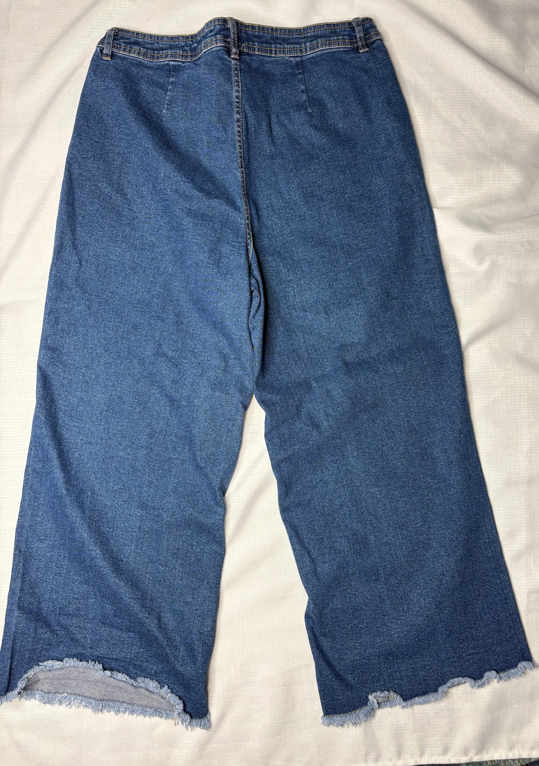 Serra Wide Leg Denim Jeans (Size 14-16)-Retro Glamour