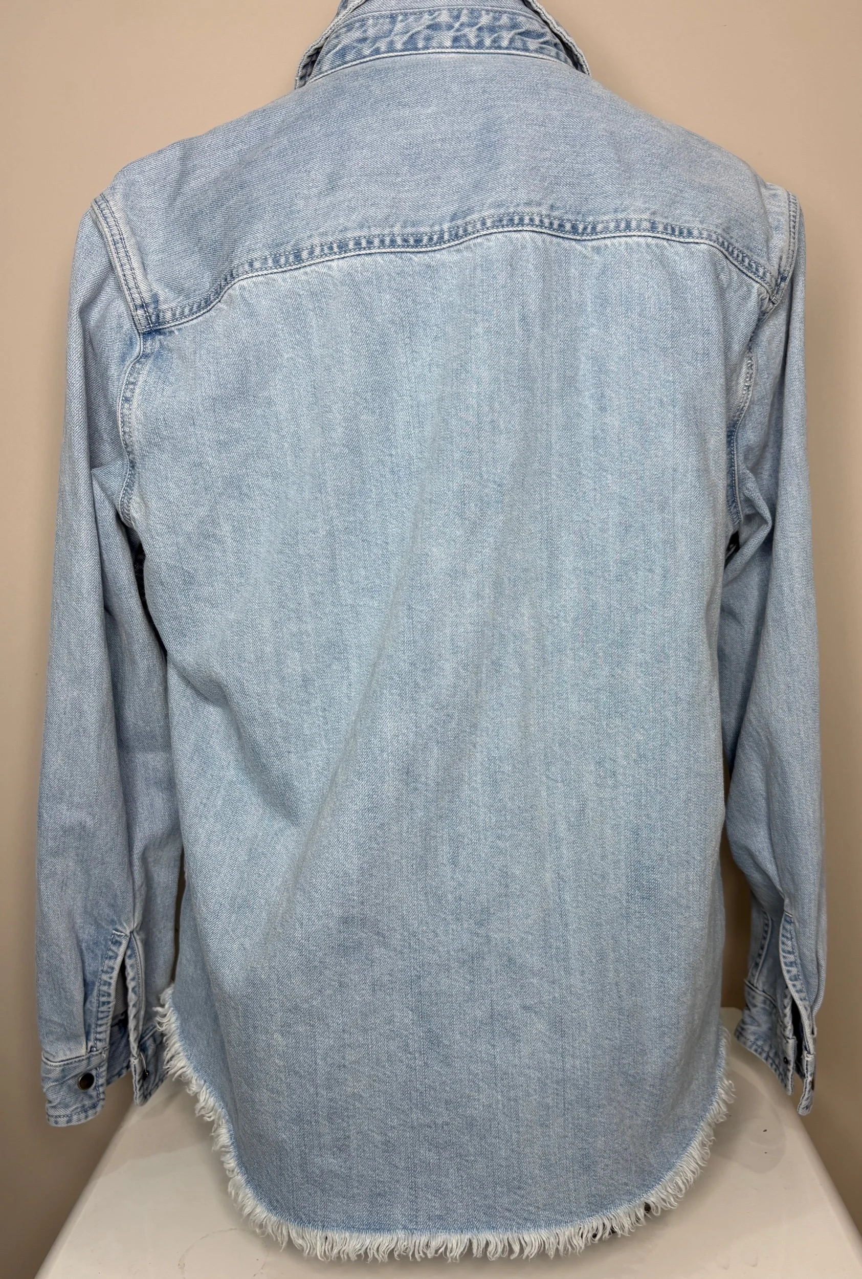Sportsgirl Light Denim Shirt (Size 14)-Retro Glamour