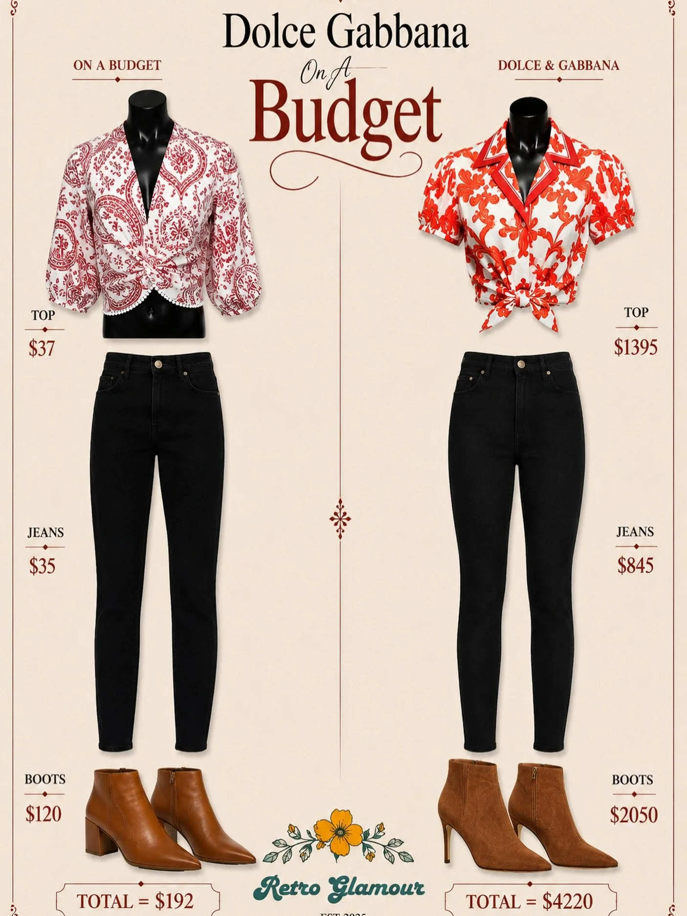 @dolcegabbana on a budget @retro_glamour_  Be sure &amp; checkout our fabulous variety of great quality, repurposed fashion to uplift YOUR wardrobe #dolcegabanna #ninewest #fyp #danniiminogue #jeanswest Shopping link in comments 🛍️⬇️