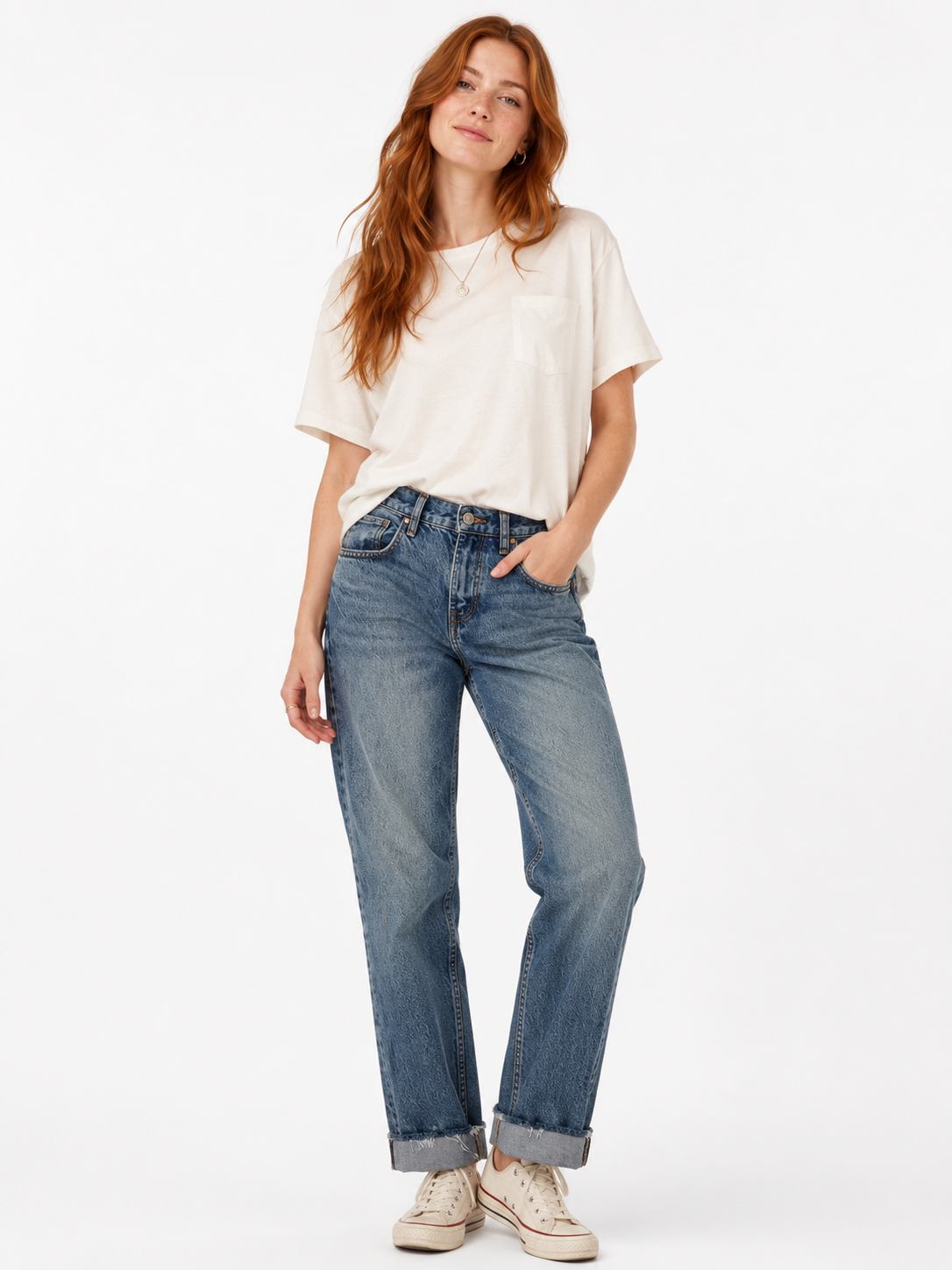 ZARA Medium Acid Wash Frayed Denim Jeans (Size 10)-Retro Glamour
