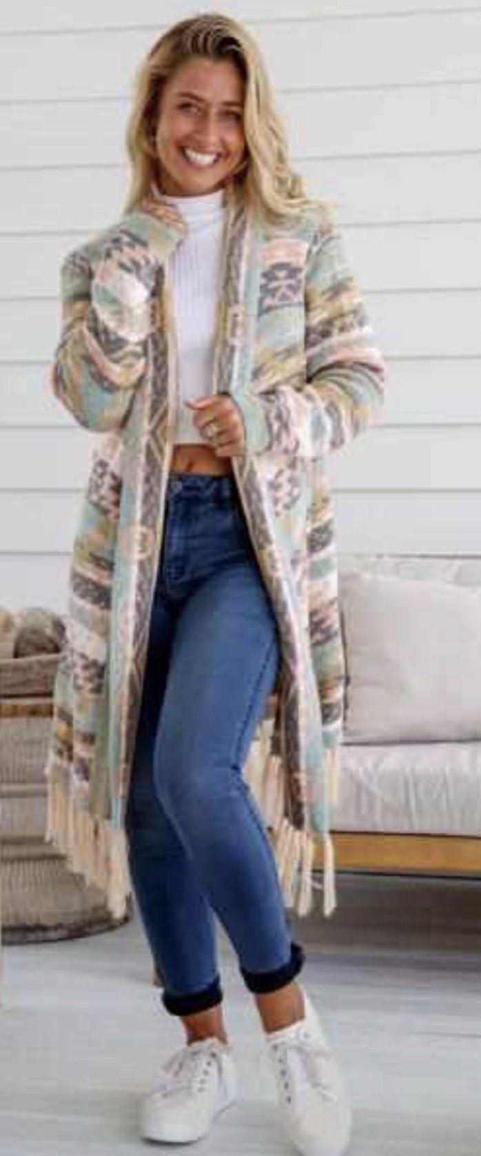 Candy Aztec Boho Print Cardigan (Size S/M)-Retro Glamour