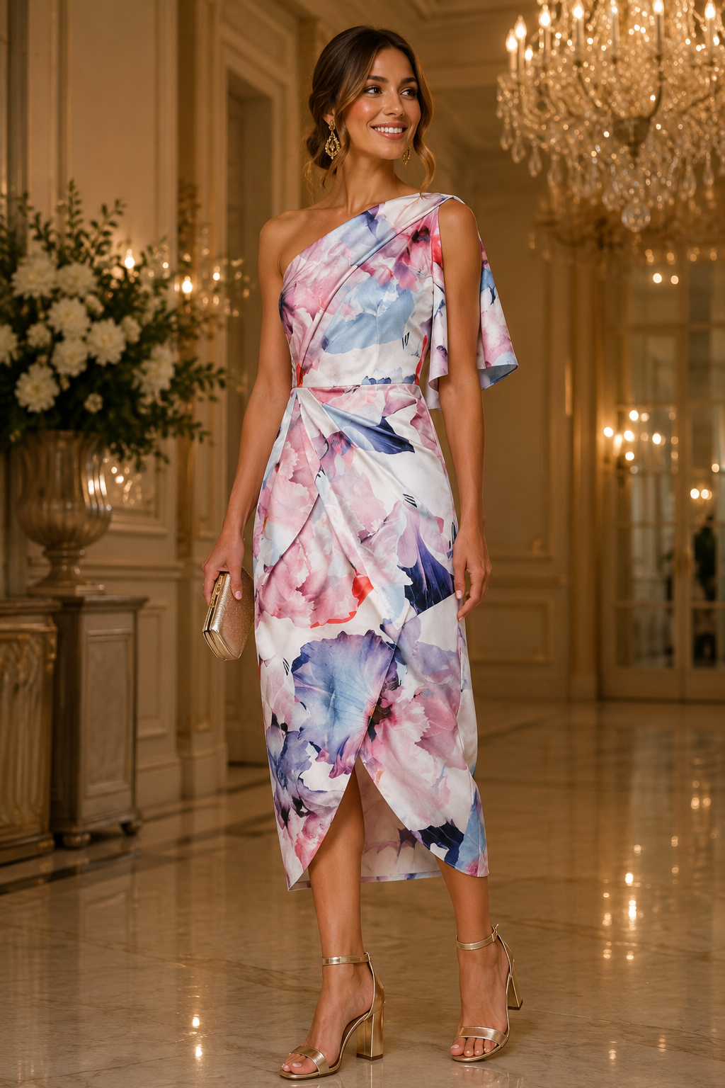 Chasing Kate Off Shoulder Dress - Feminine Elegant Style (Size 8)-Retro Glamour