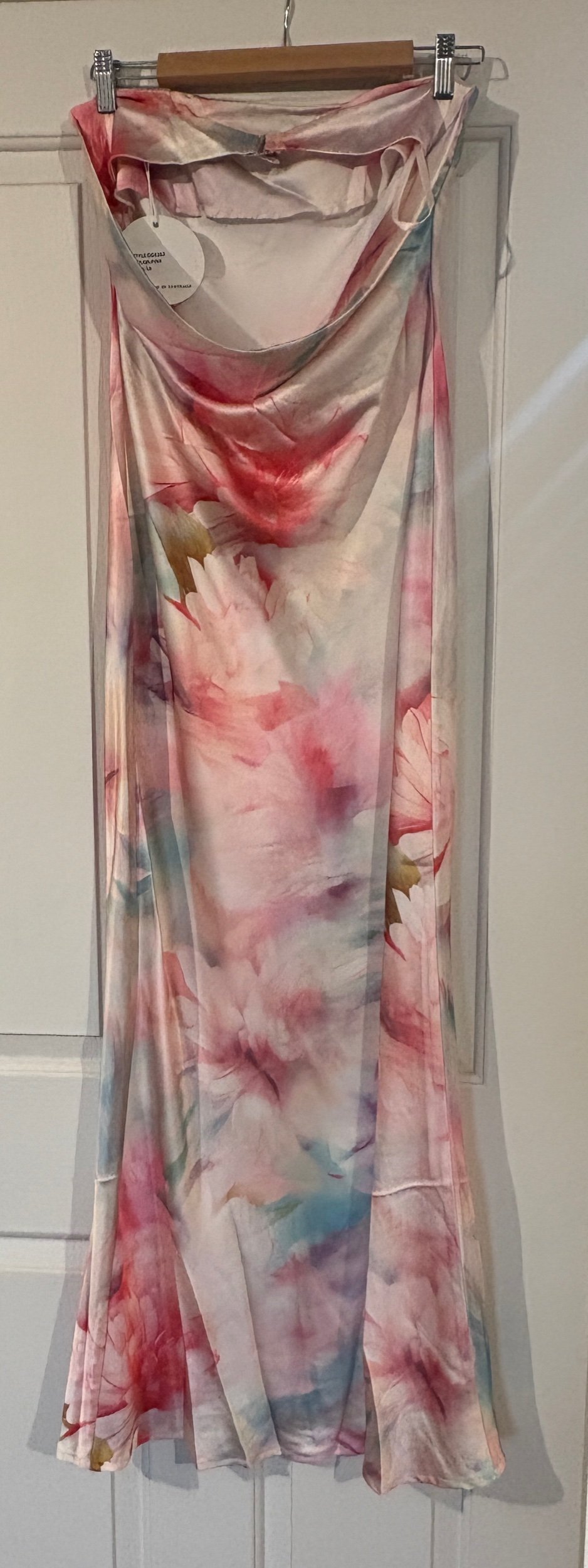 GIGI & ELLA  Pink Marble Floral Dress (Size10)- Retro Glamour