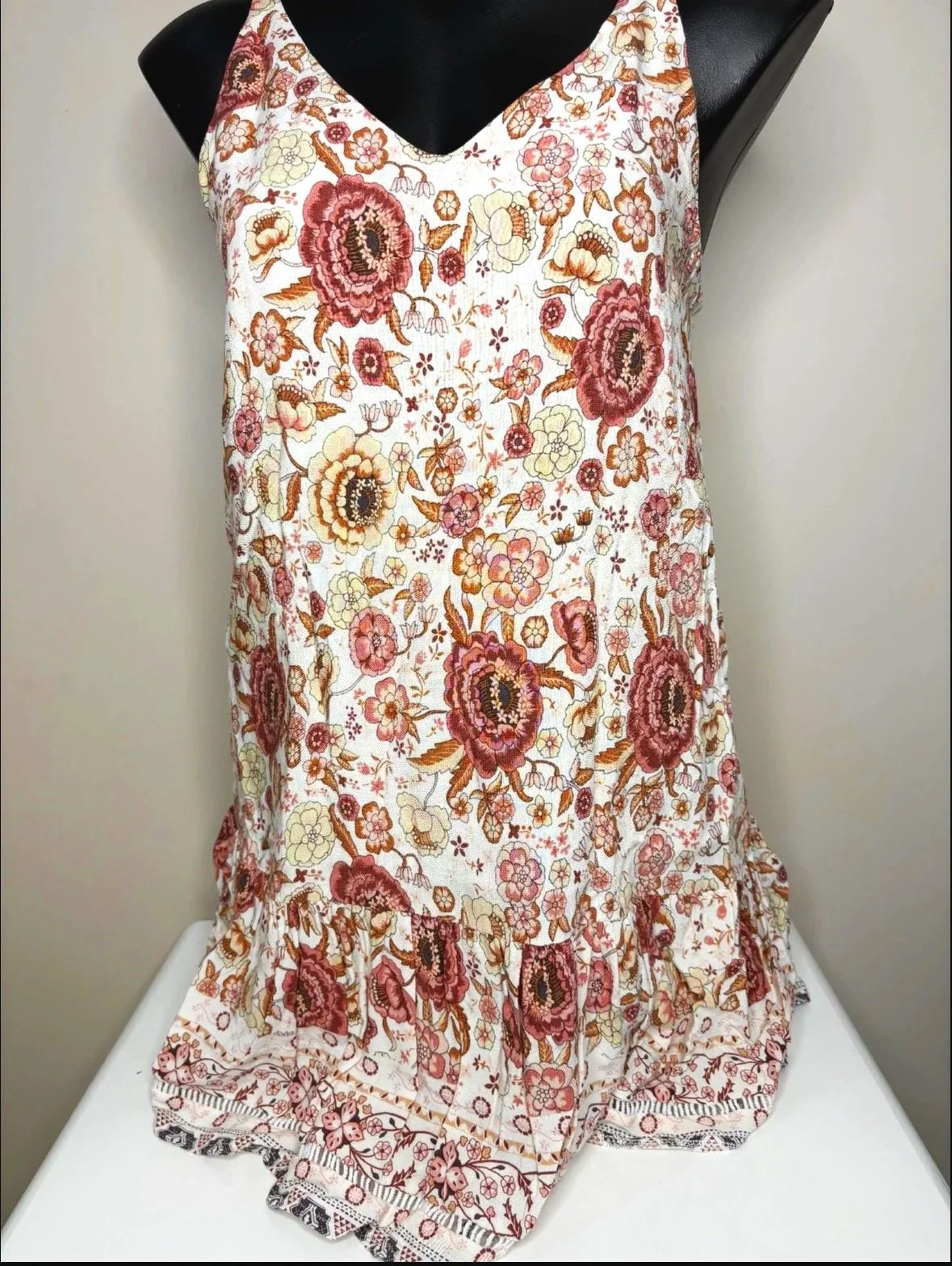 Floral Swing Dress - Comfortable Flattering (Size 14) -Retro Glamour