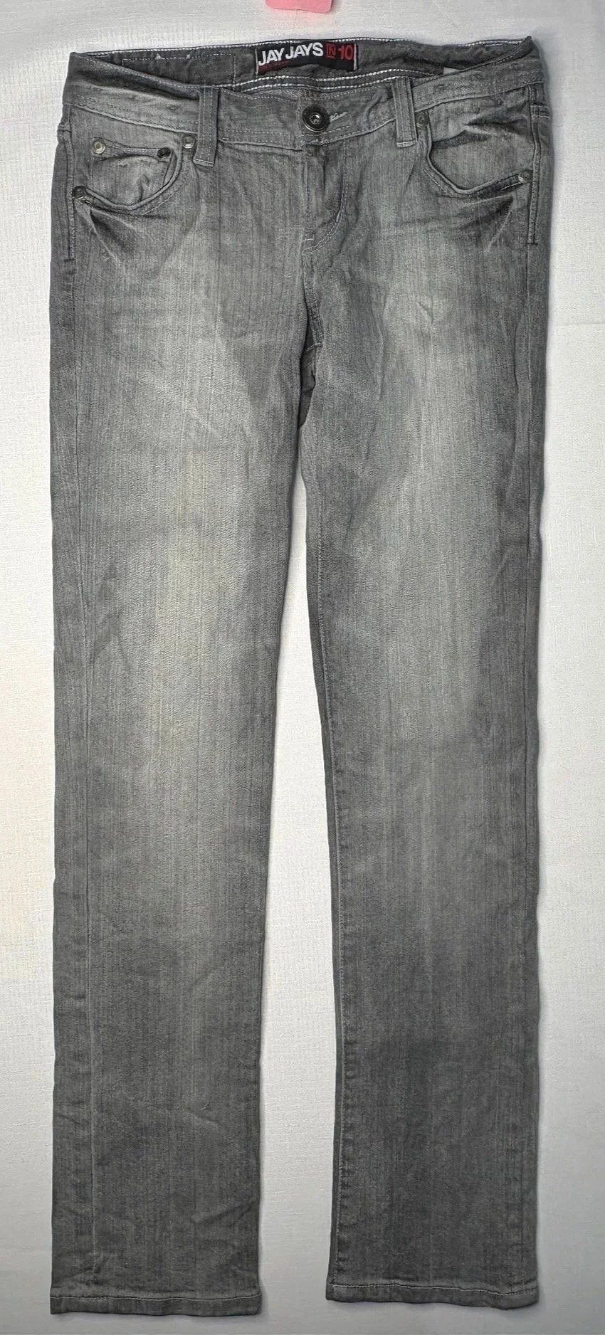 Black Rockabilly Stonewash - Slim-fit Denim Jeans (Size 10)-Retro Glamour