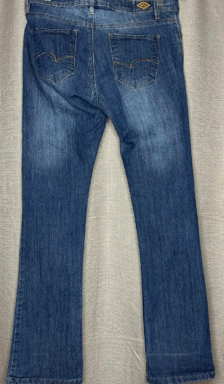'Lee Cooper' Bootleg Faded Denim Jeans- Casual Boho (Size 10)-Retro Glamour