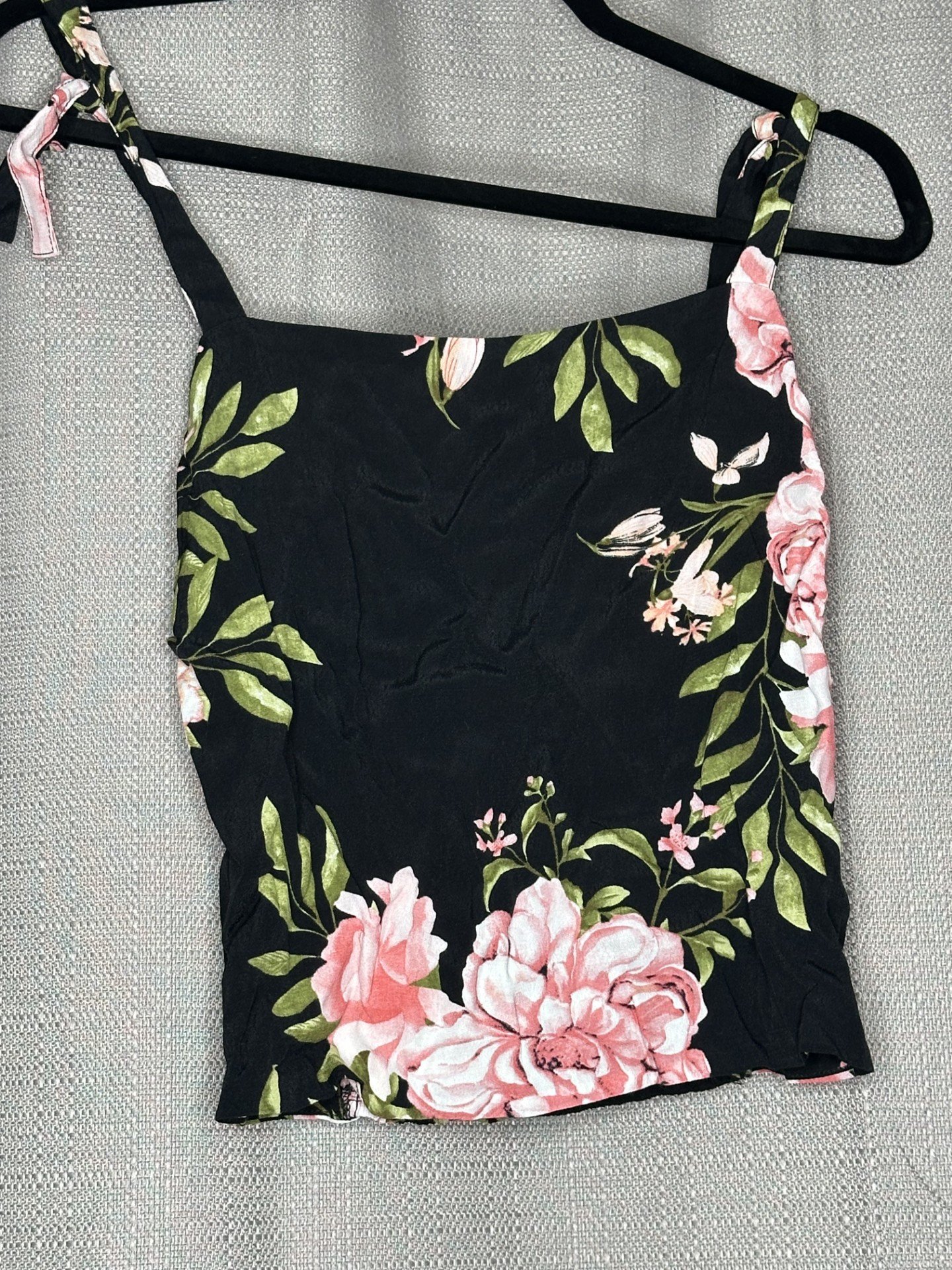 Dotti Black Floral Tank Top