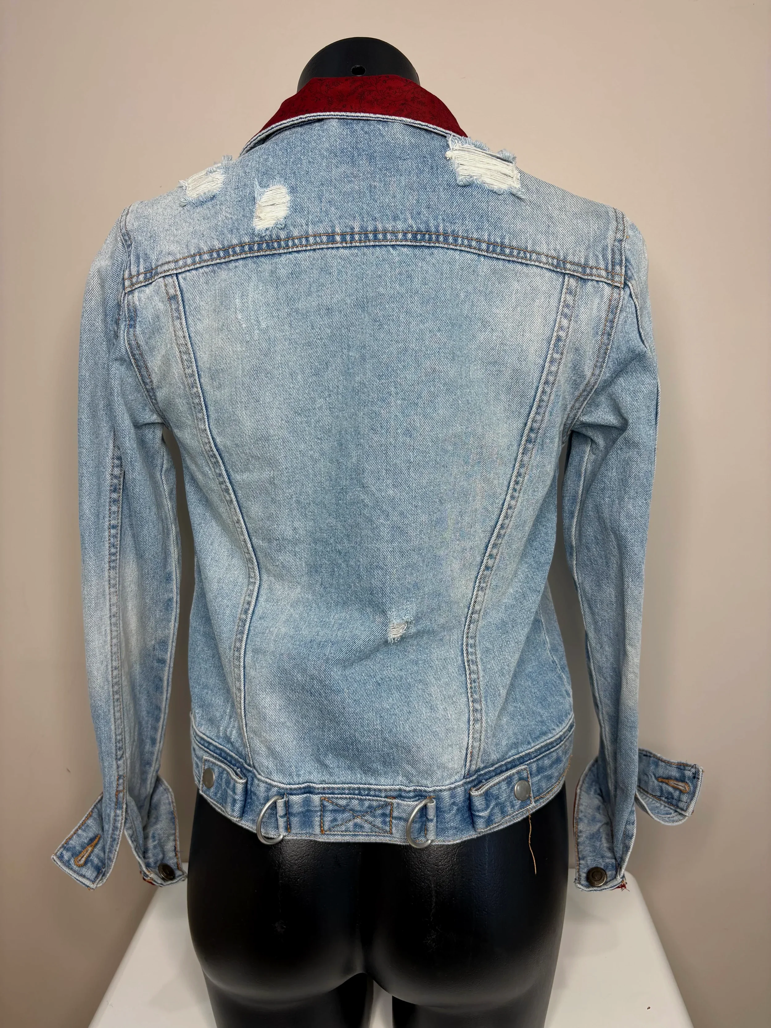 Lee Cooper Light Wash Upcycled Denim Jacket (Sz 8)-Retro Glamour