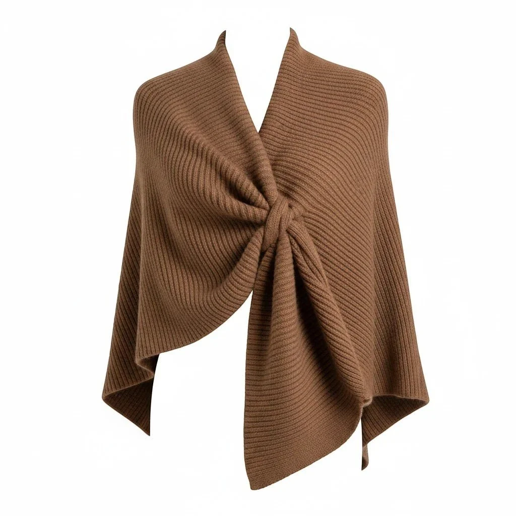 Free Spirit Mocha Knit Wrap One size