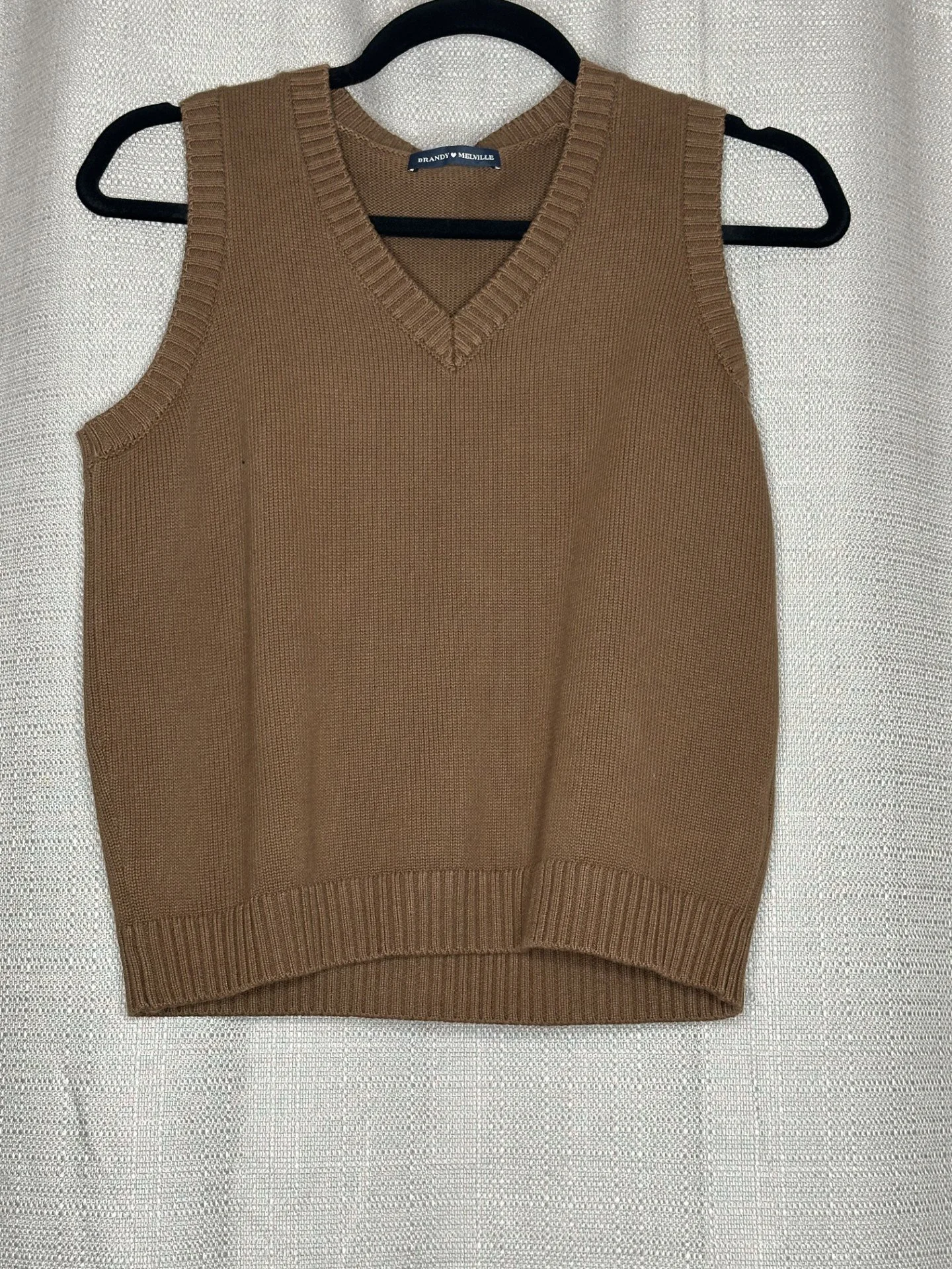 'Brandy Melville' Brown Knitted Vest (Size Small)